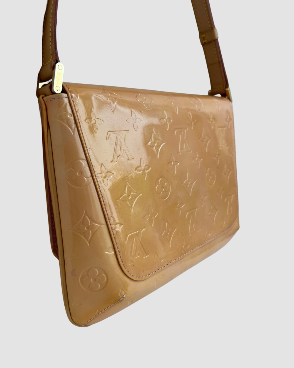 Louis Vuitton Yellow Vernis Thompson Shoulder Bag