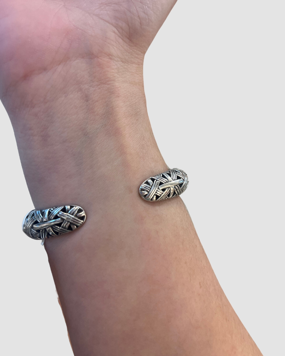 John Hardy Sterling Silver & 18K Gold Cuff