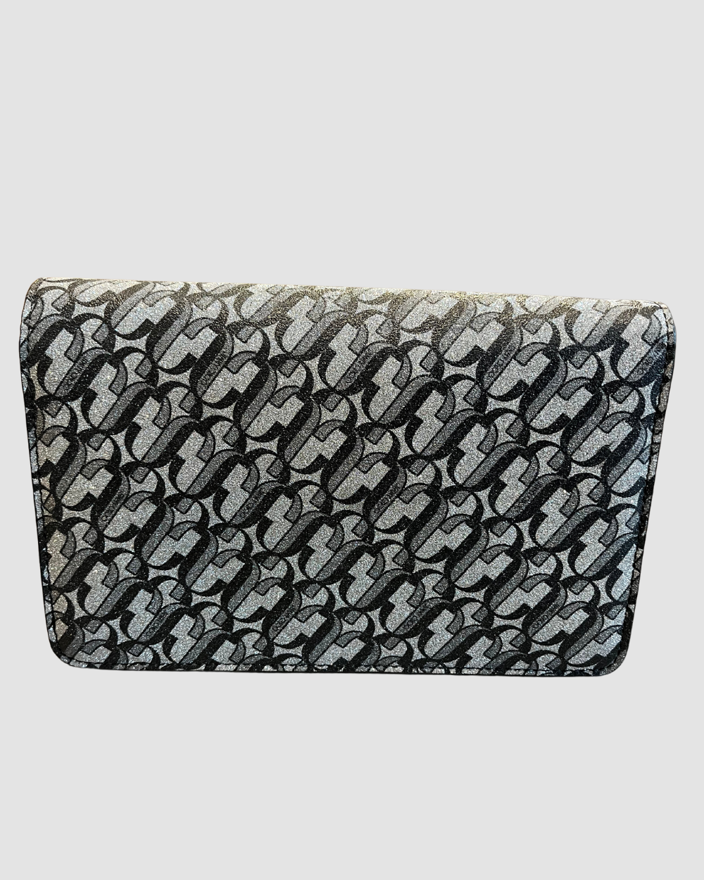 Jimmy Choo Palace JC Glitter Bag Silver Black