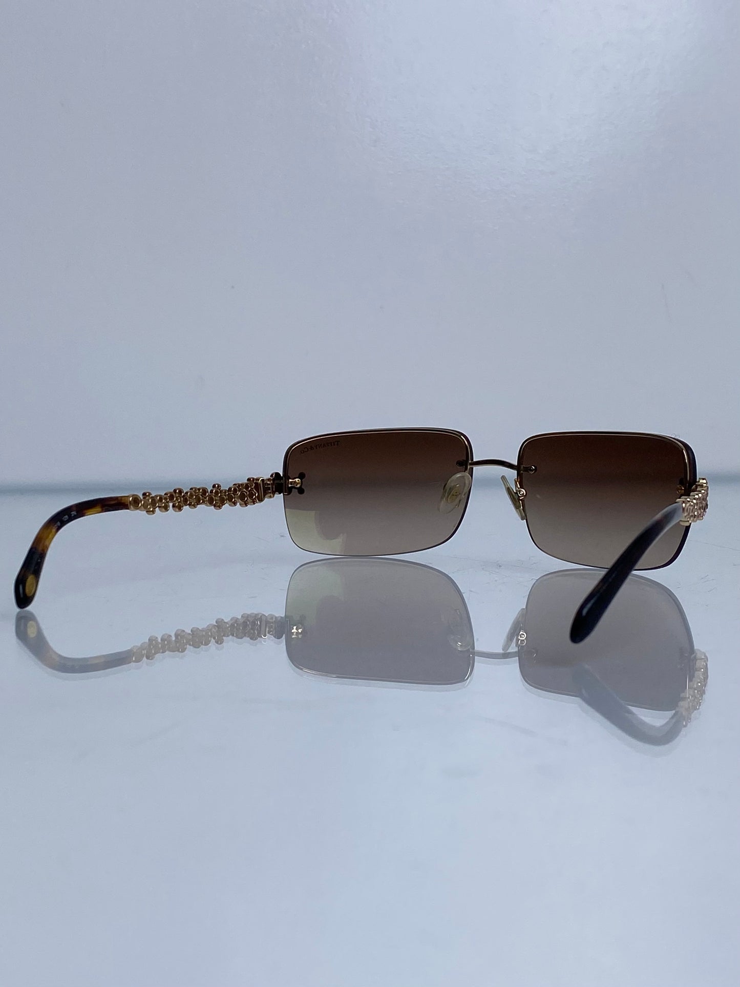 Tiffany & Co. Brown & Gold Sunglasses