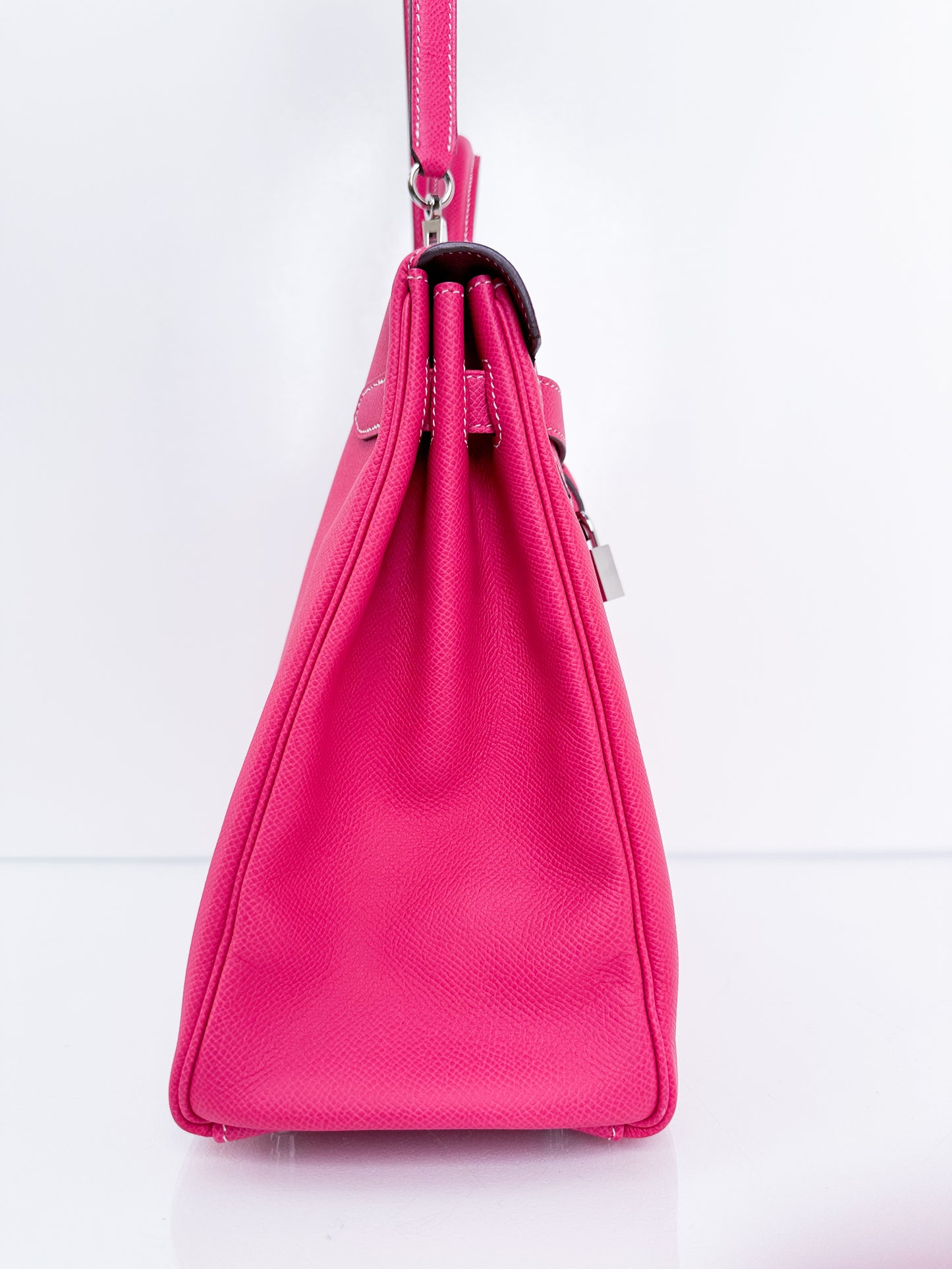 Hermes Kelly 35 Rose Tyrien/Tosca Candy Collection Epsom PHW #O