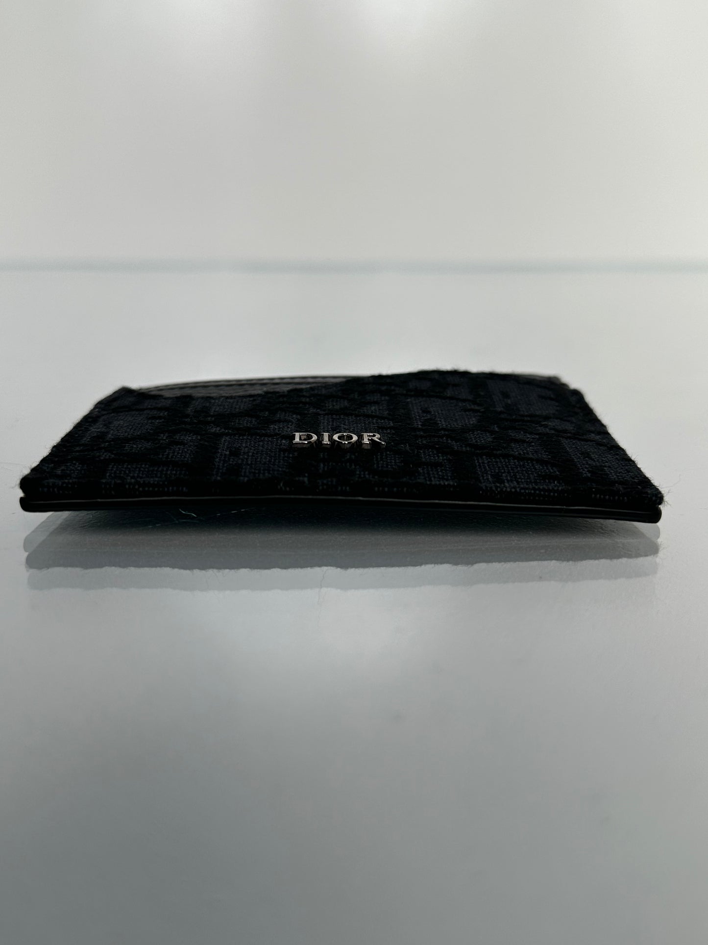 Dior Black Oblique & Leather Saddle Card Holder
