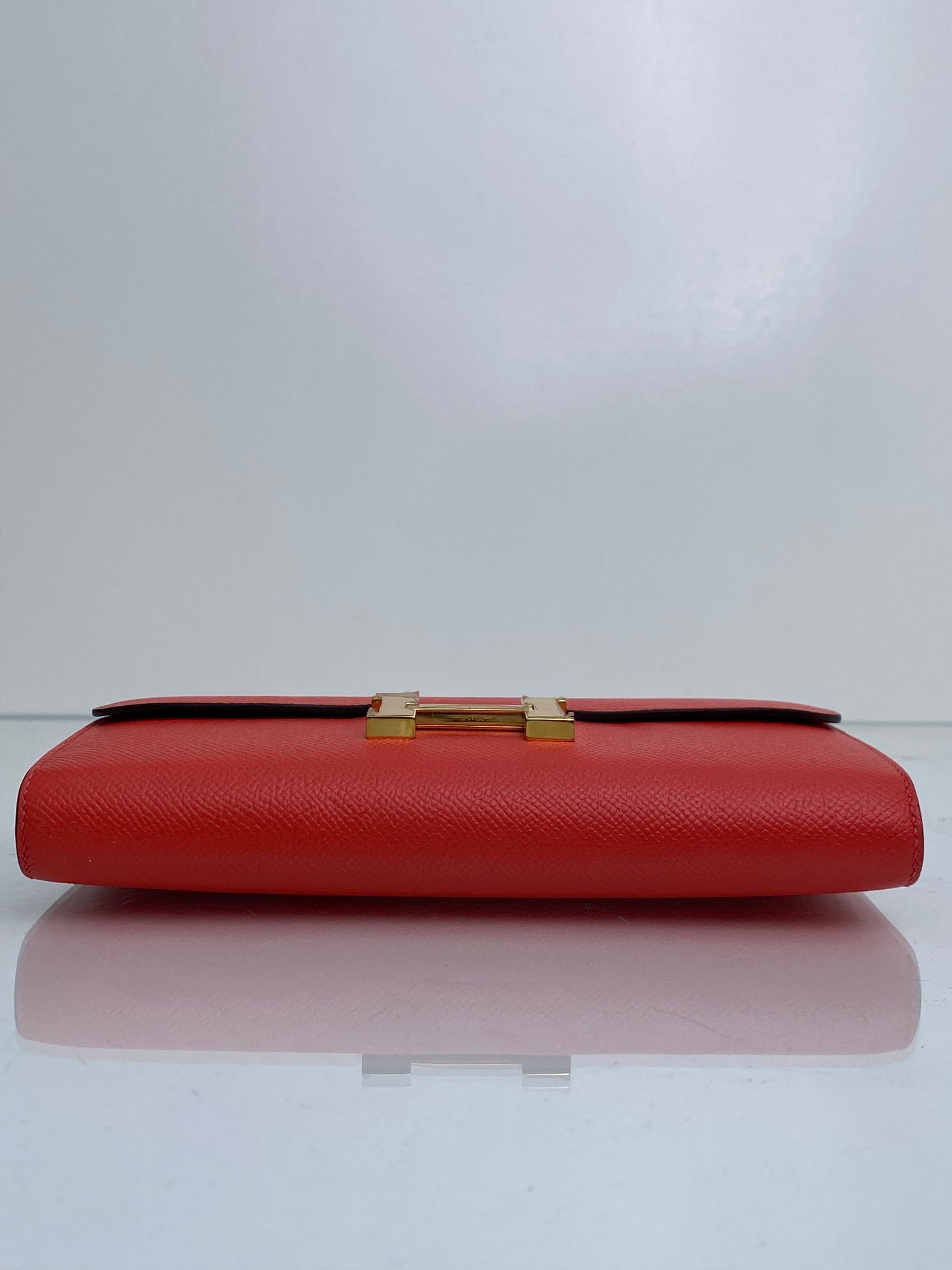 Hermes Constance Long Wallet Epsom Rose Texas GHW