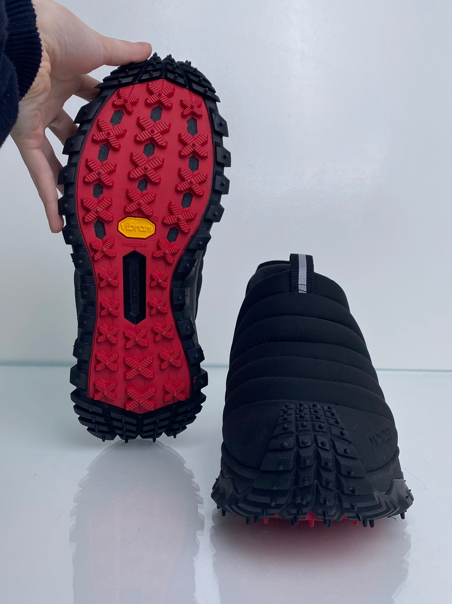 Moncler Trailgrip Black Nylon Sneakers, 39.5