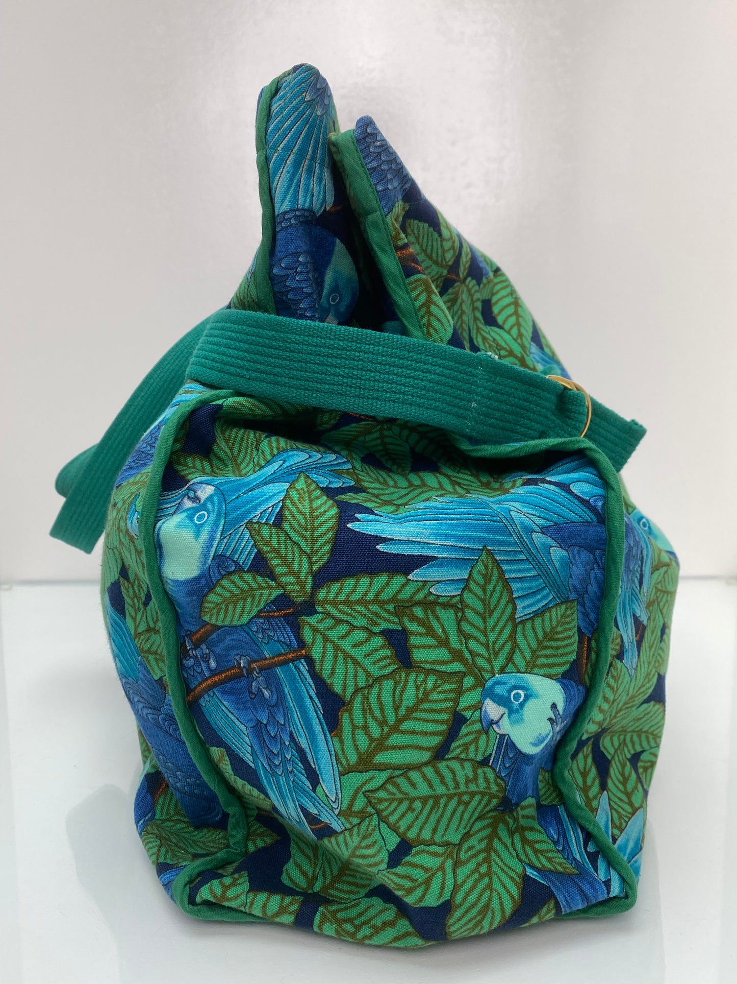 Hermes Green & Blue Birds Large Tote