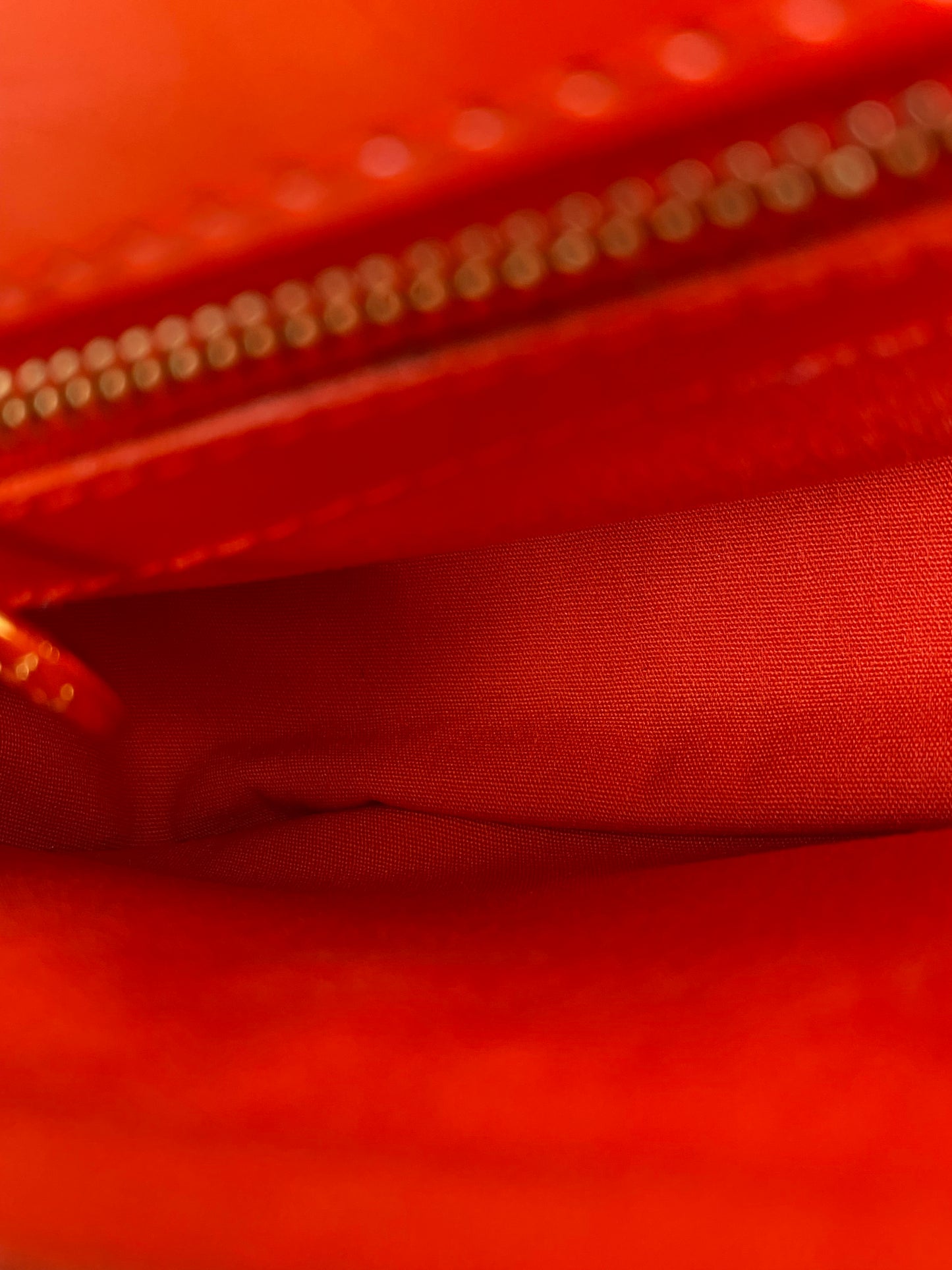 Louis Vuitton Orange Sobe Vernis Clutch GHW