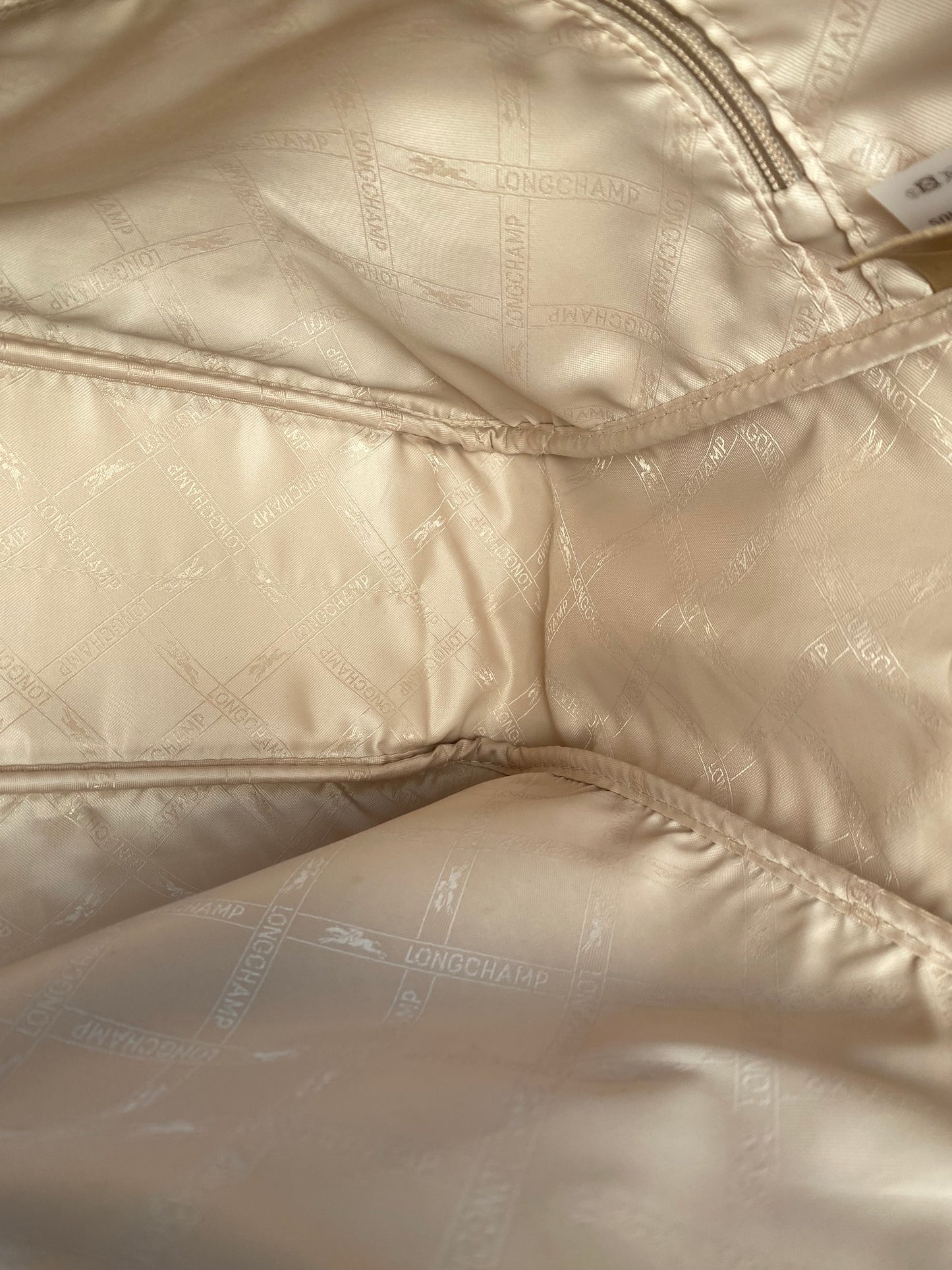 Longchamp Roseau Light Brown Embossed Leather Tote SHW (As Is)