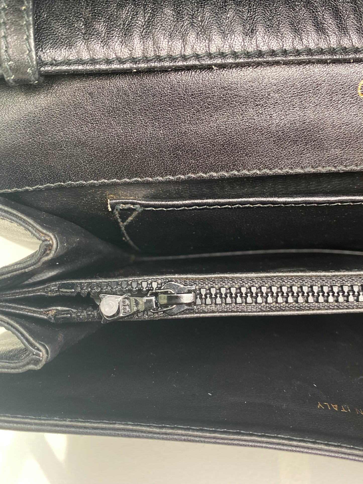 Celine Vintage Black Calfskin Leather Shoulder Bag GHW