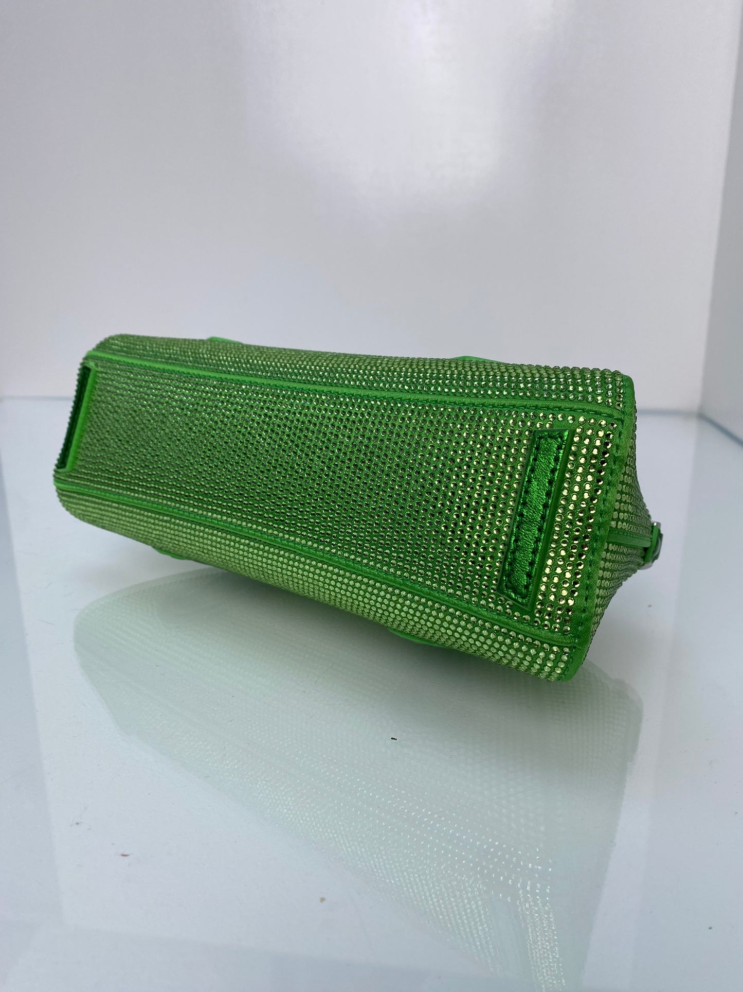 Givenchy Mini Antigona Stretch Green Rhinestone Bag SHW