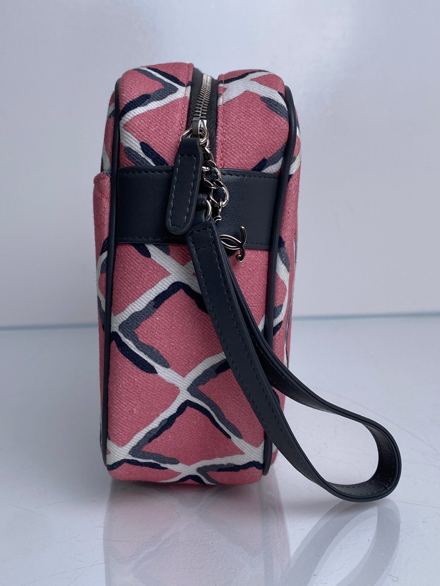 Chanel Coco Beach Pink Canvas/Leather Pouch SHW #26