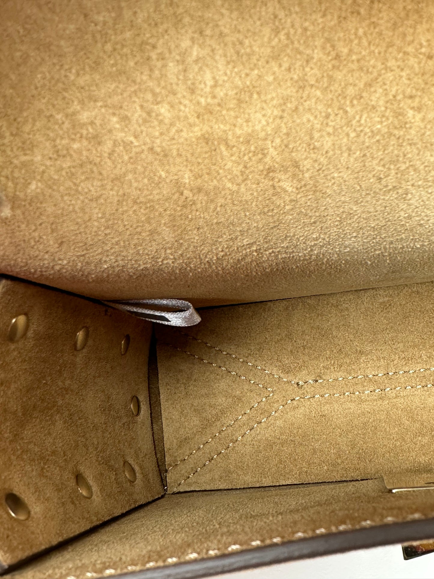 Jimmy Choo Camel Studded Lockett Bag GHW