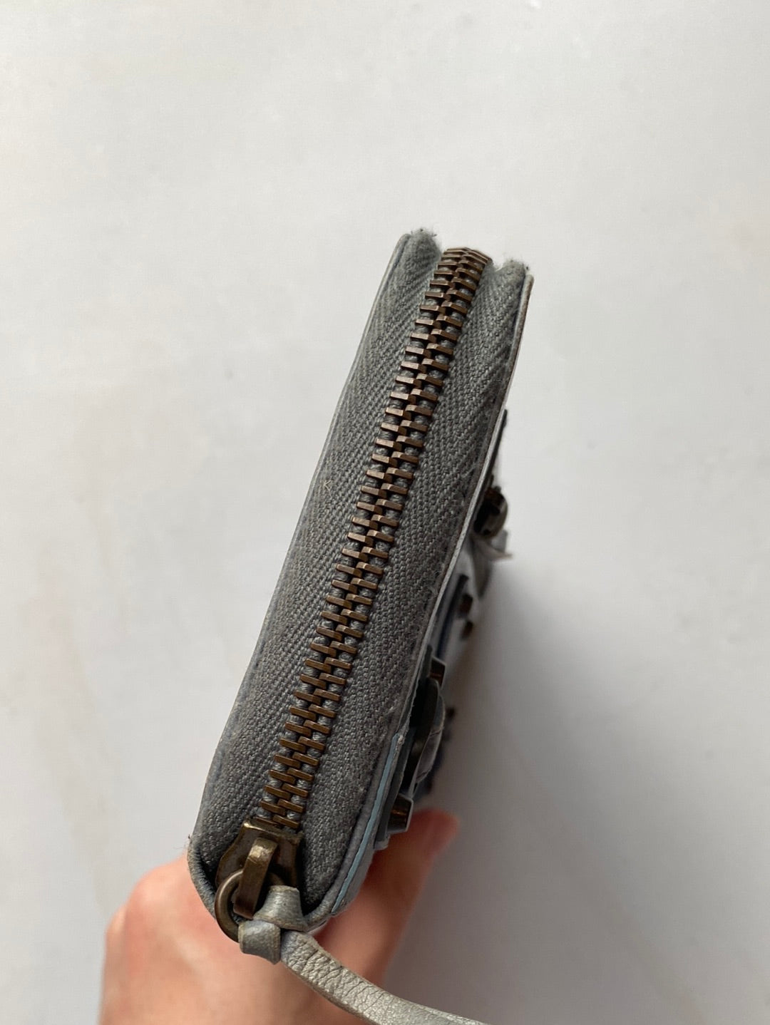 Balenciaga Grey Moto Wallet