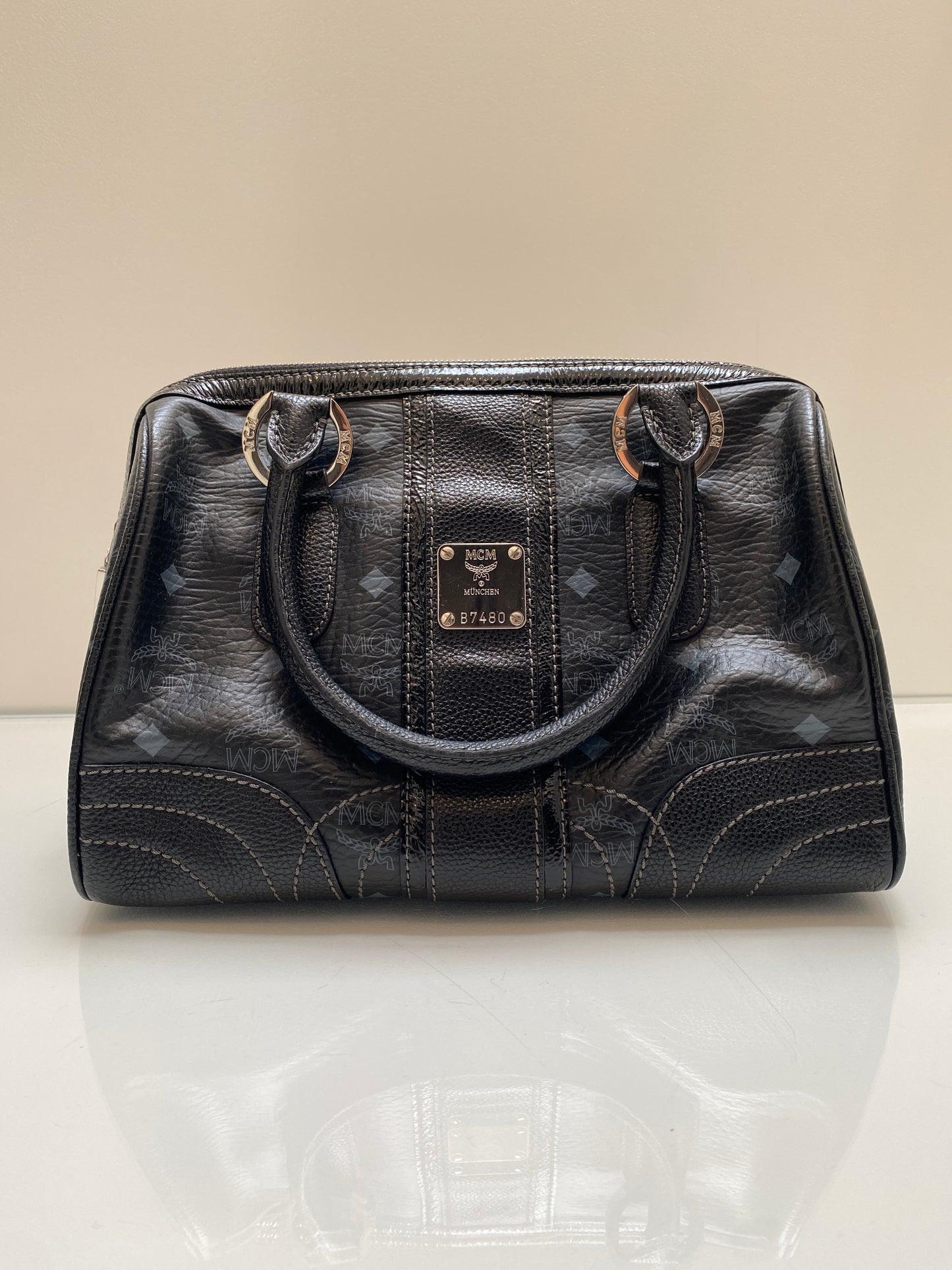 MCM Boston Black Bag