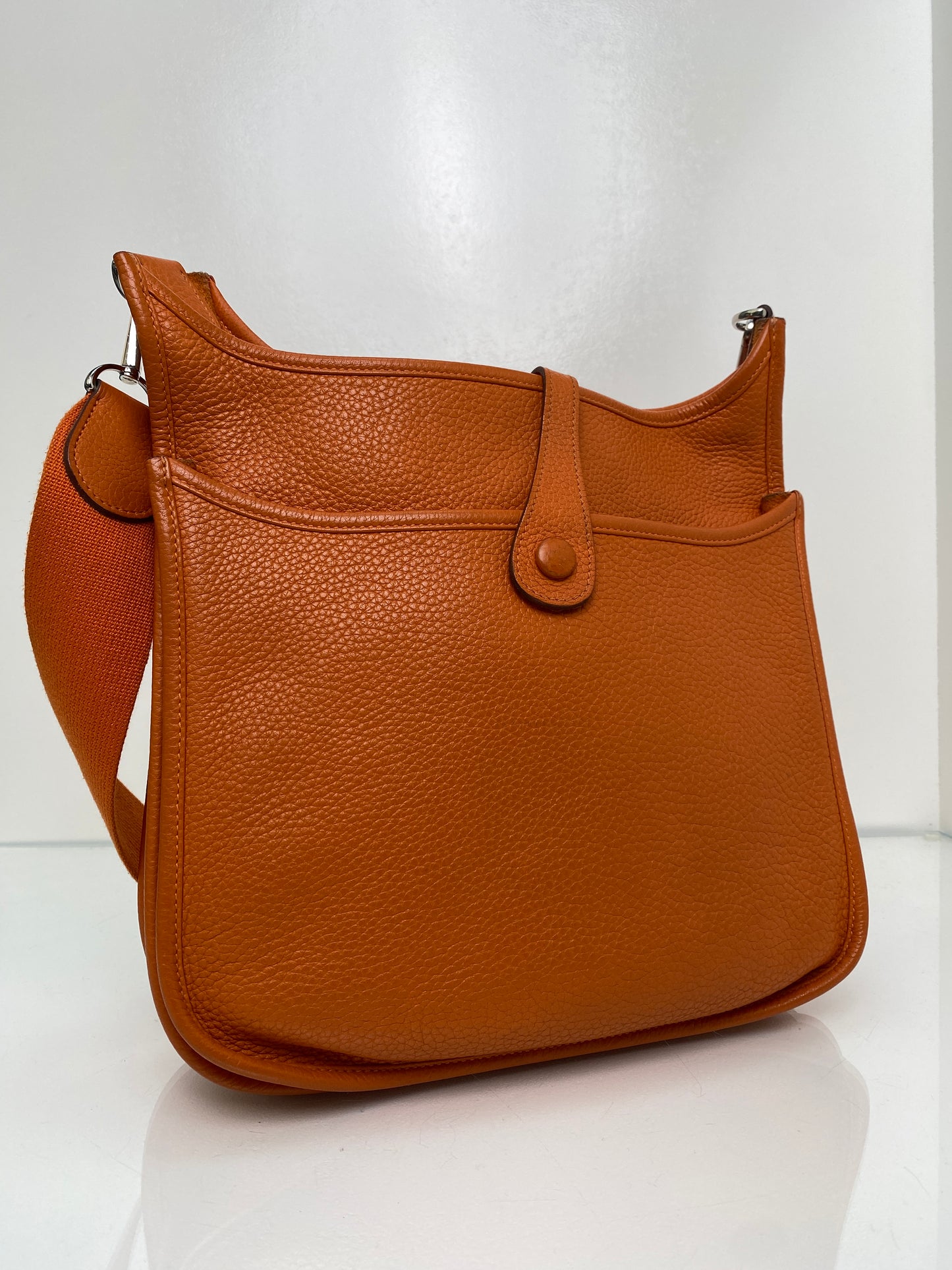 Hermes Evelyne PM Orange Clemence #P