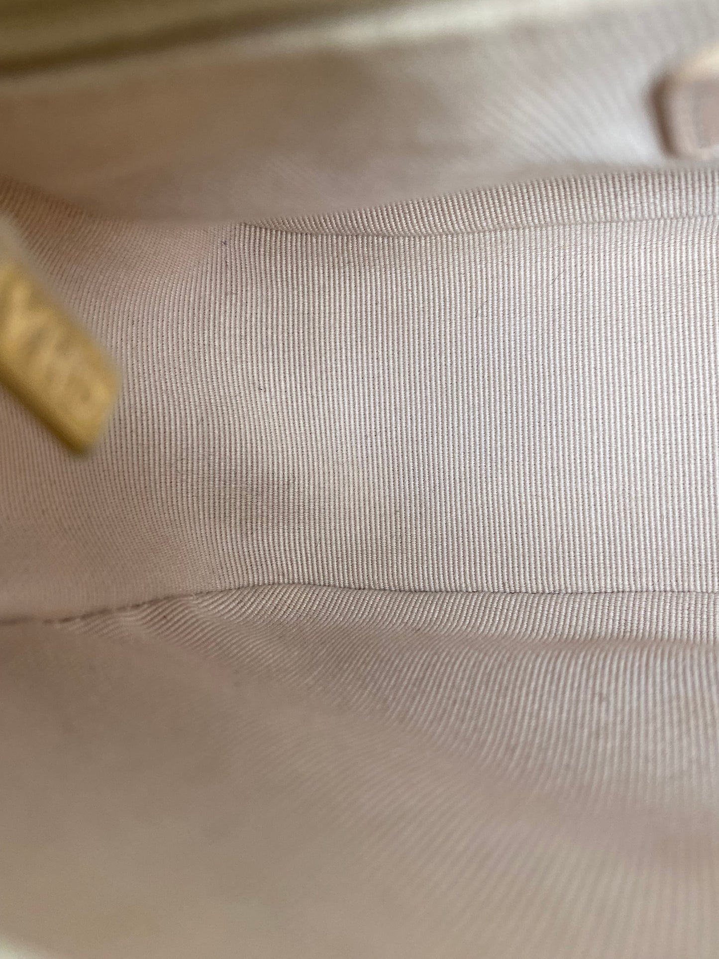 Chanel Looping Chain White Lambskin Bag GHW