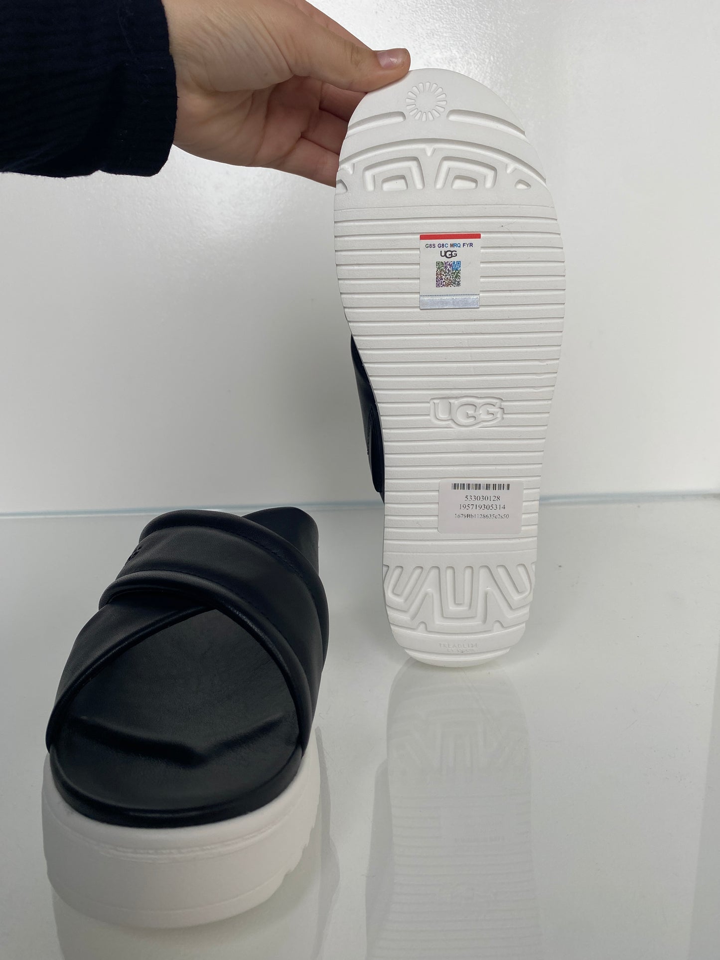 Ugg Black & White Sandals