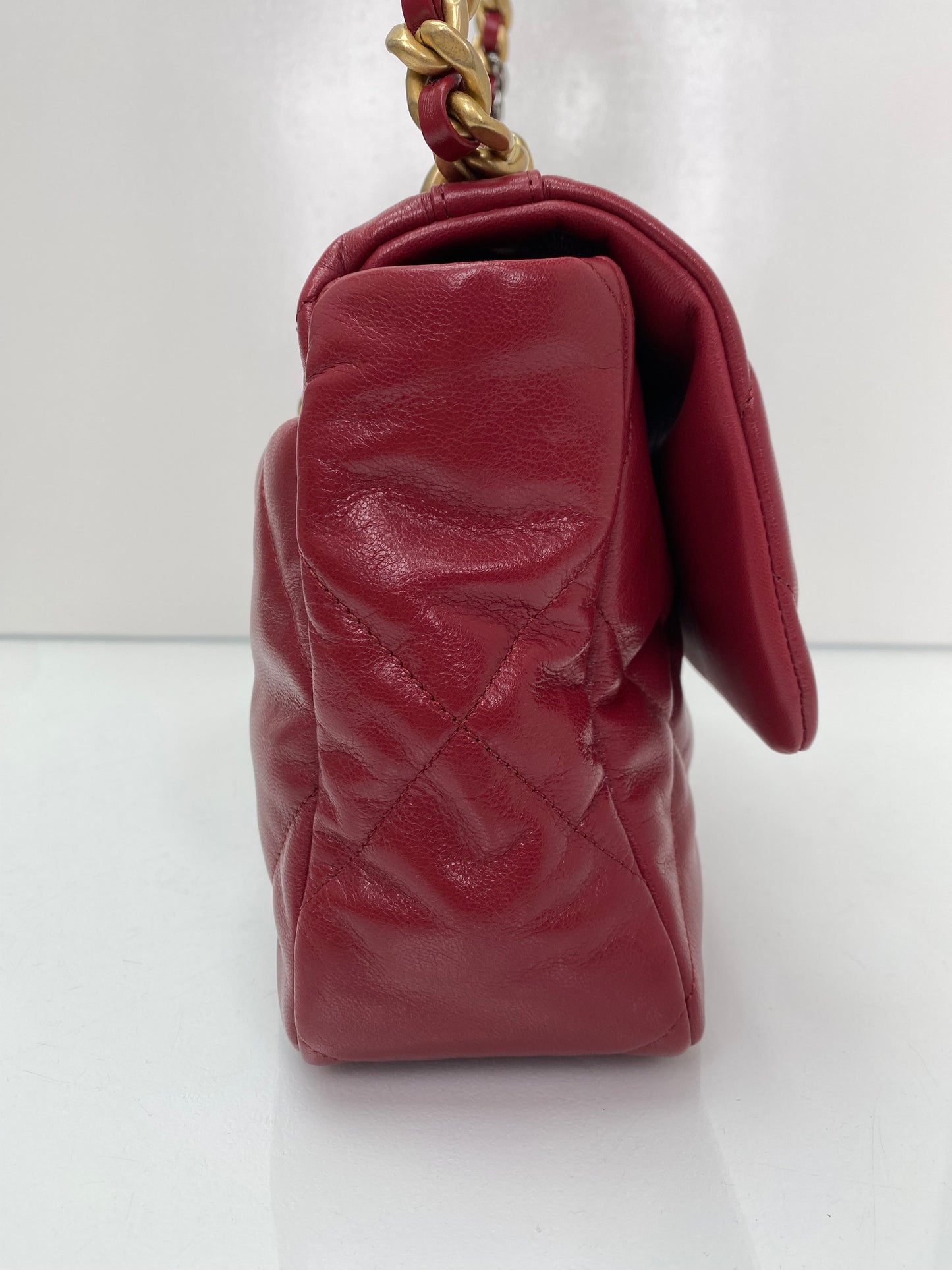 Chanel Red Quilted Medium Flap 19 Bag TTHW