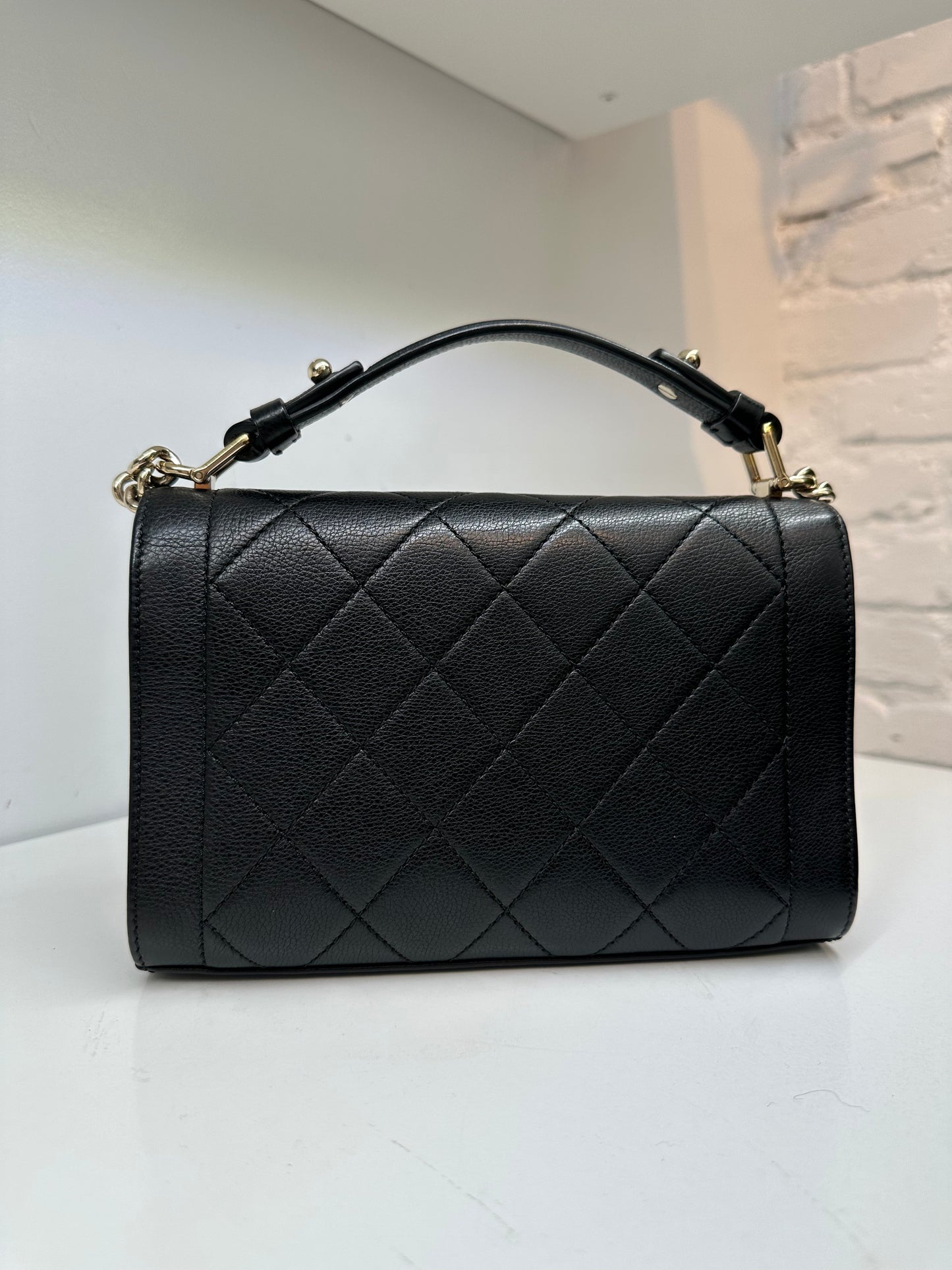 Chanel Click Label Black Calfskin GHW