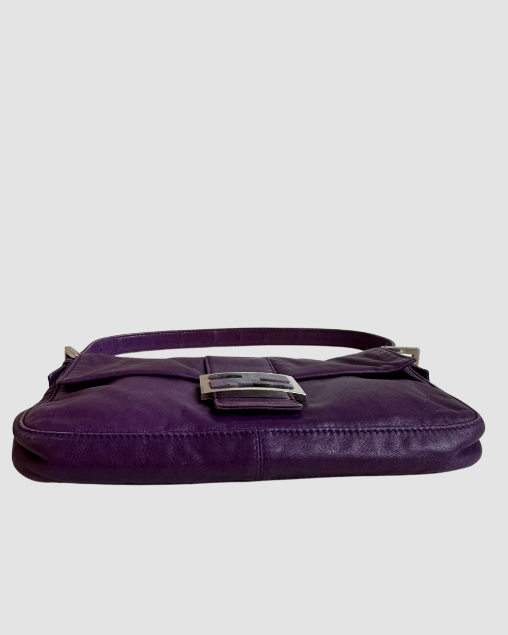 Fendi Purple Leather Baguette Bag