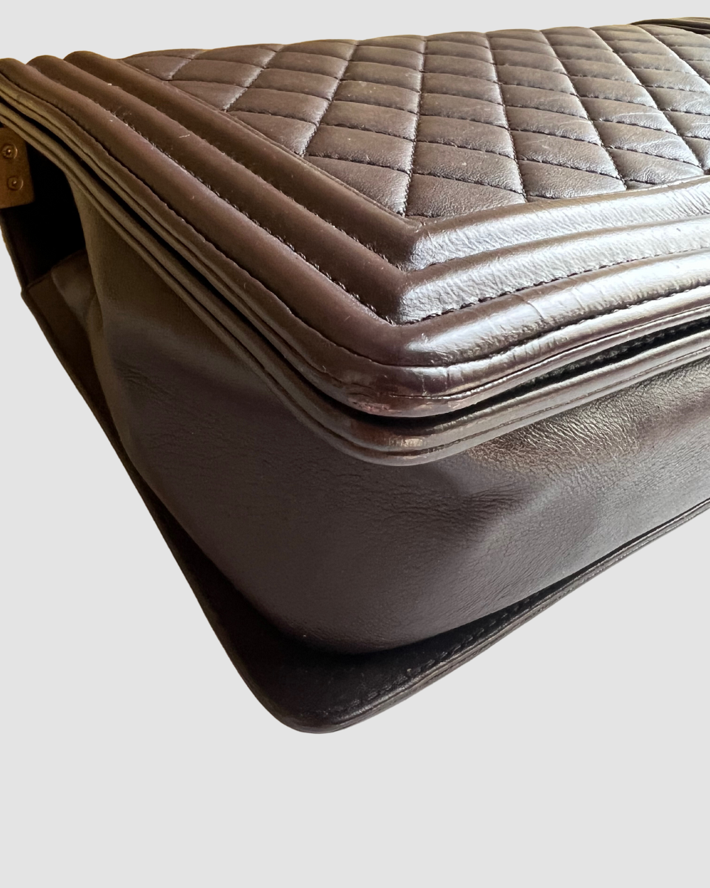 Chanel Boy Bag Aubergine Lambskin GHW #23, D + C