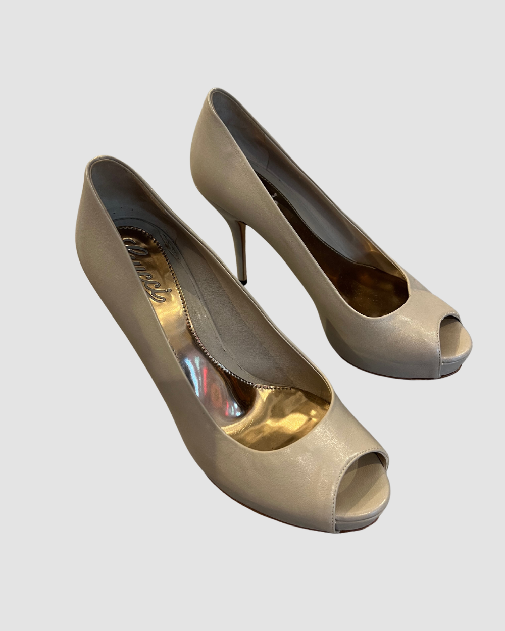 Gucci Cream Heels, 38