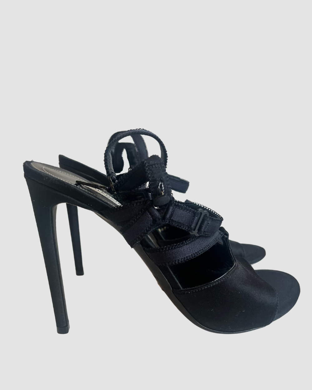 Balenciaga Black Strappy Heels