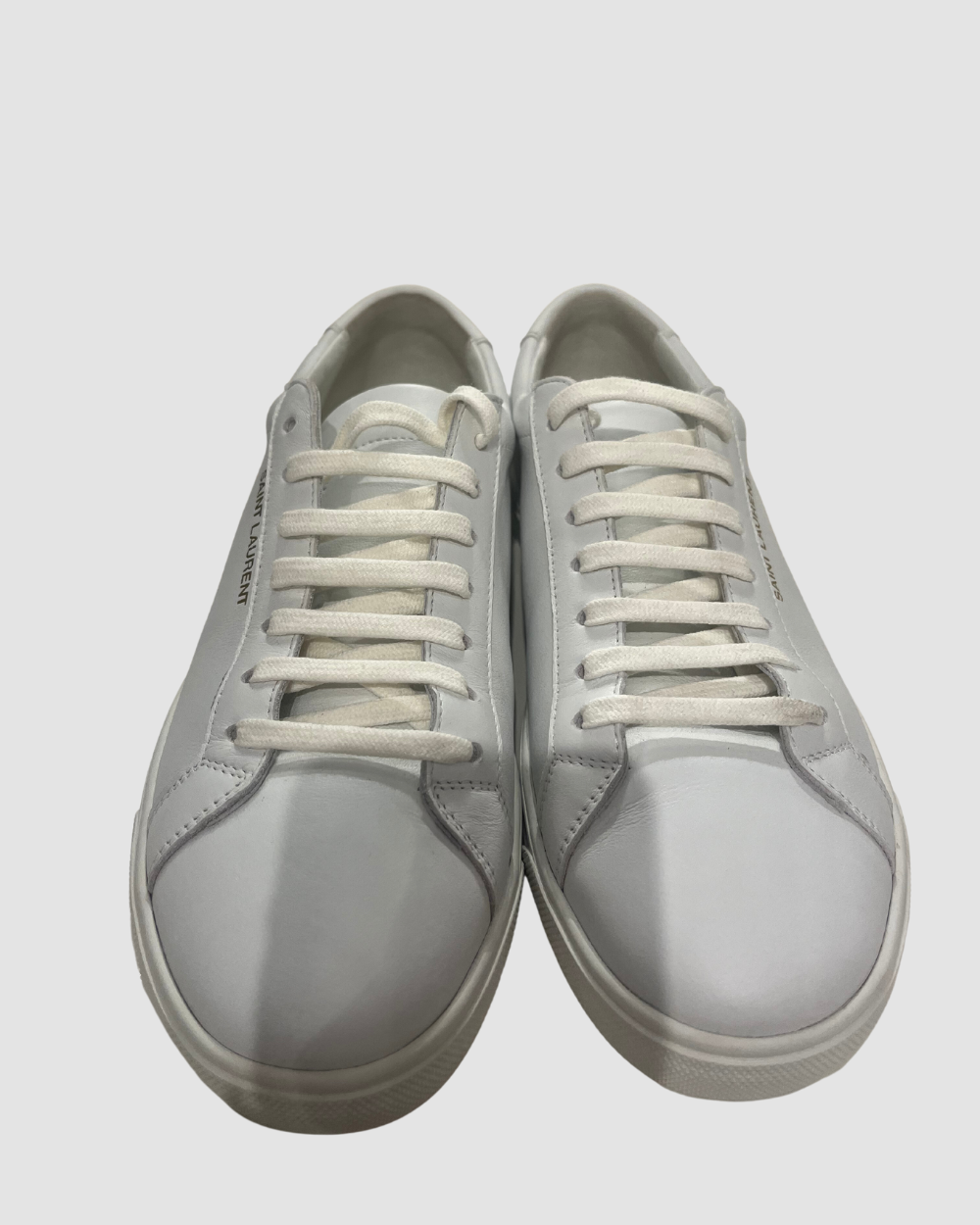 Saint Laurent White Leather Low Top Sneakers