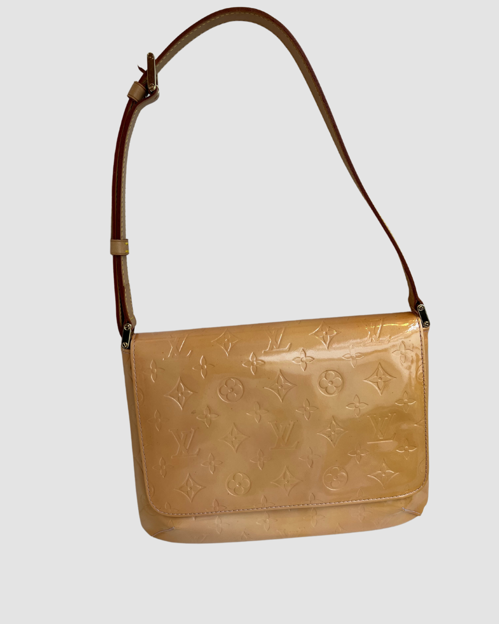 Louis Vuitton Yellow Vernis Thompson Shoulder Bag