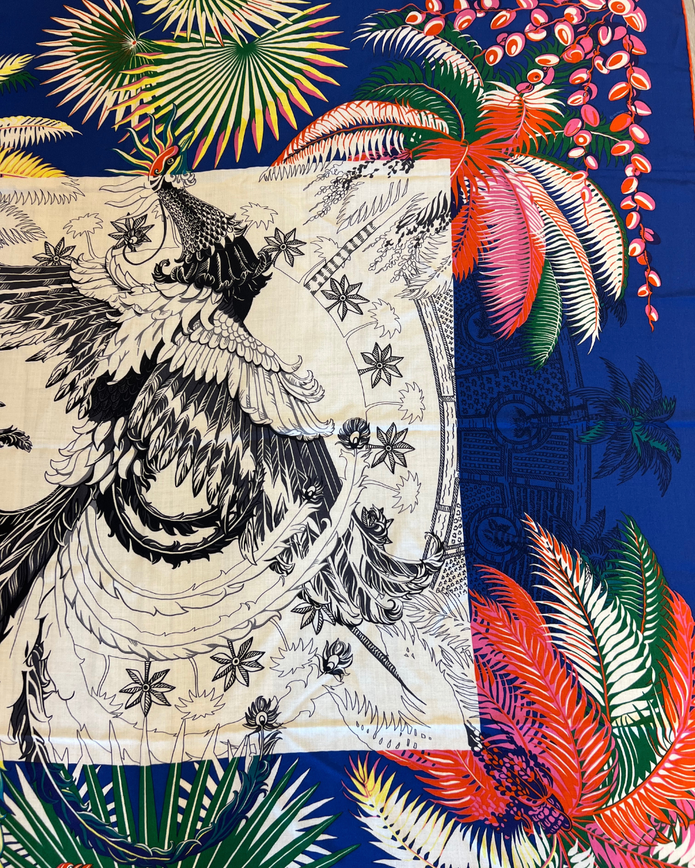 Hermes Cashmere Peacock Scarf