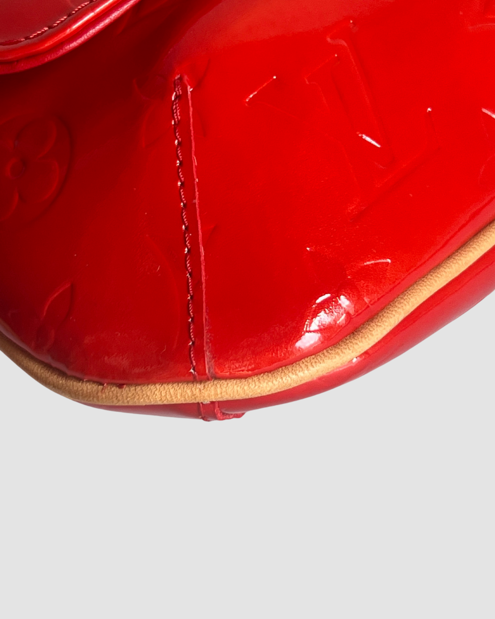 Louis Vuitton Red Thompson Vernis Bag