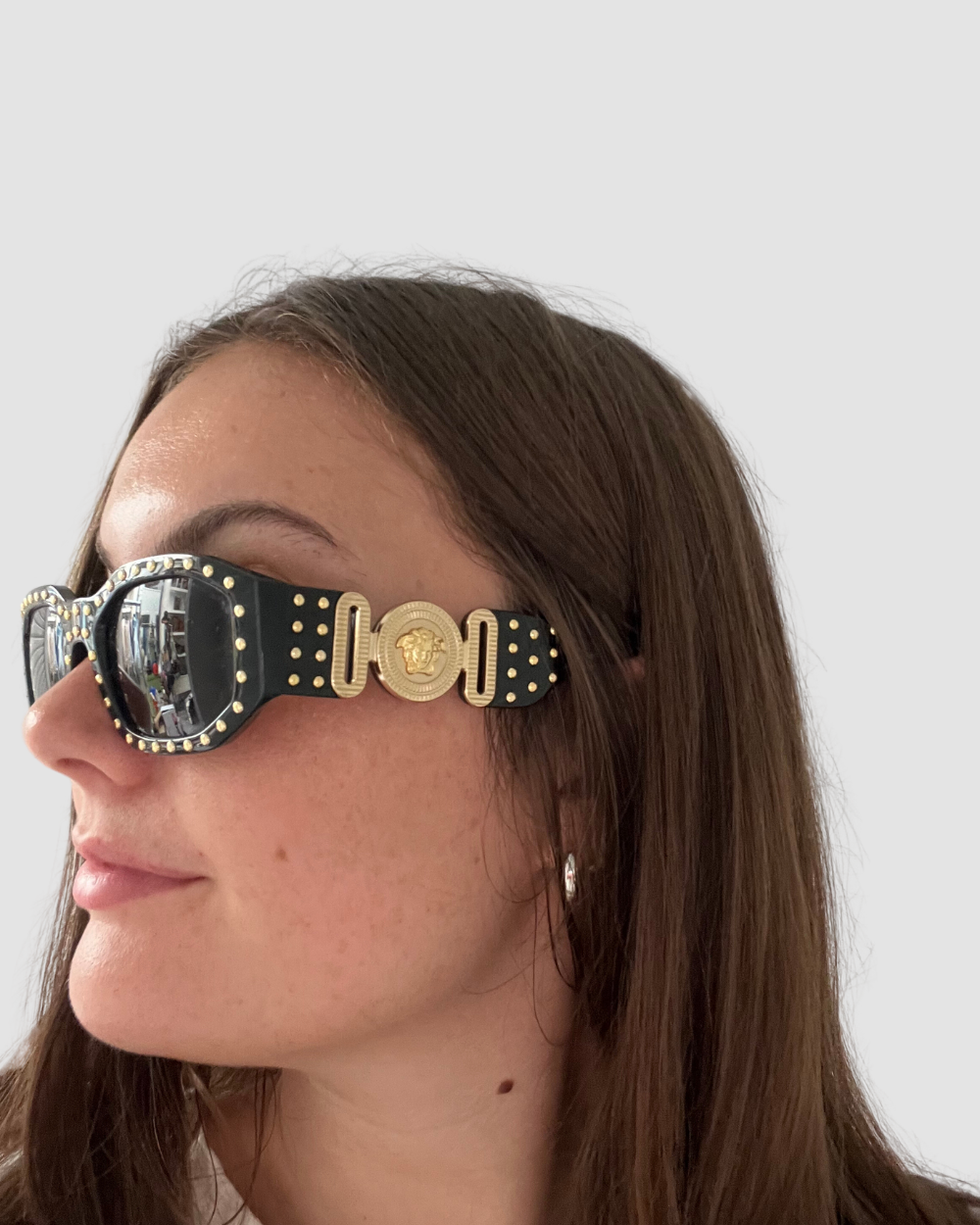 Versace Studded Black Sunglasses