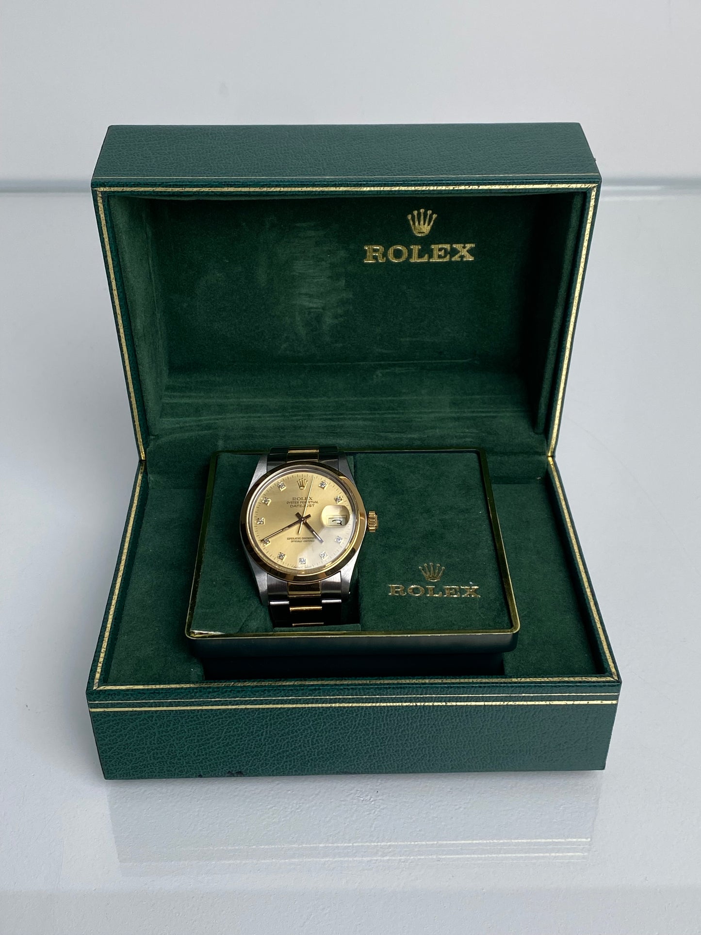 Rolex Two-Toned Datejust Champagne Diamond Watch