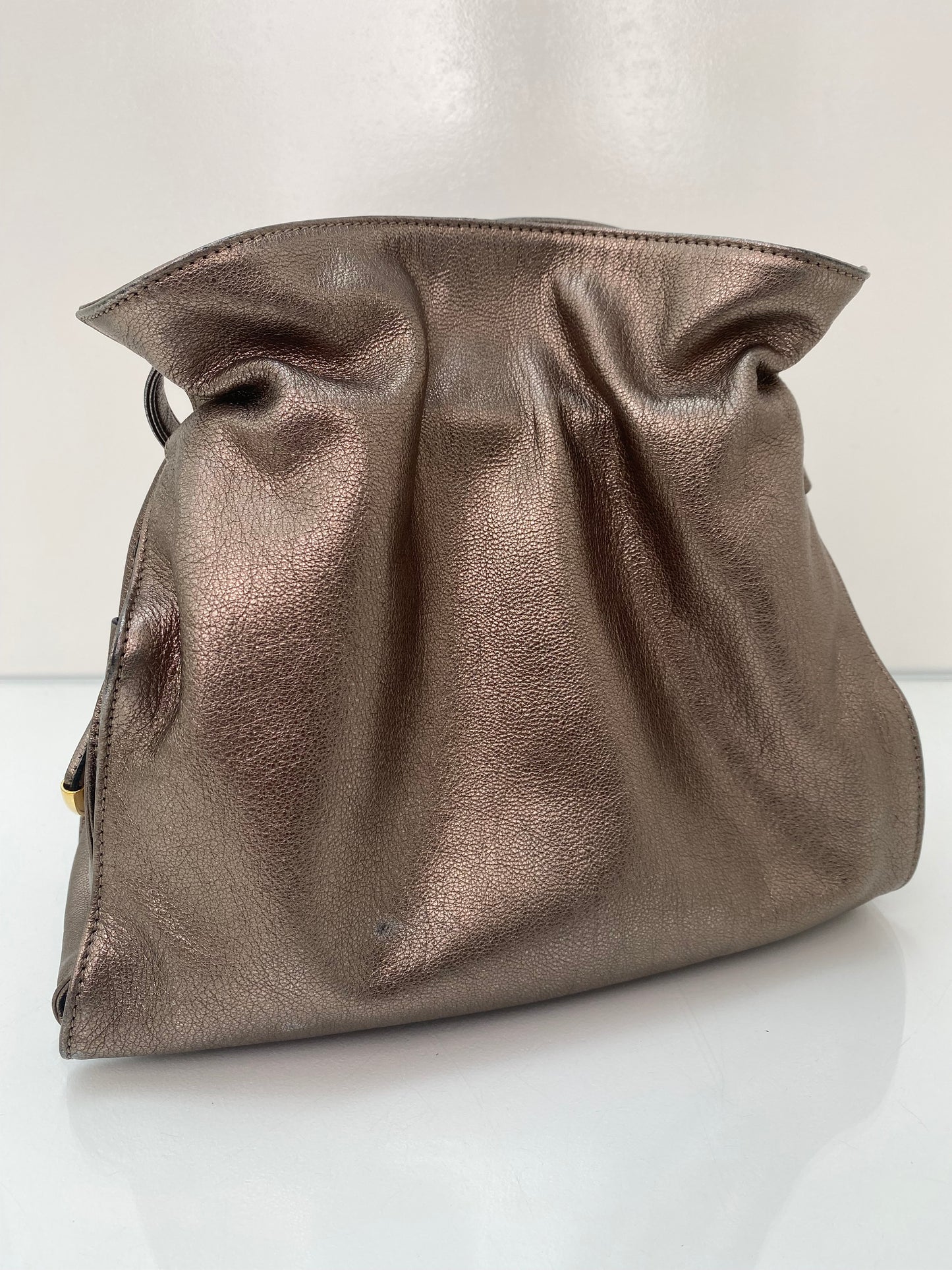 Loewe Brown Metallic Bag GHW