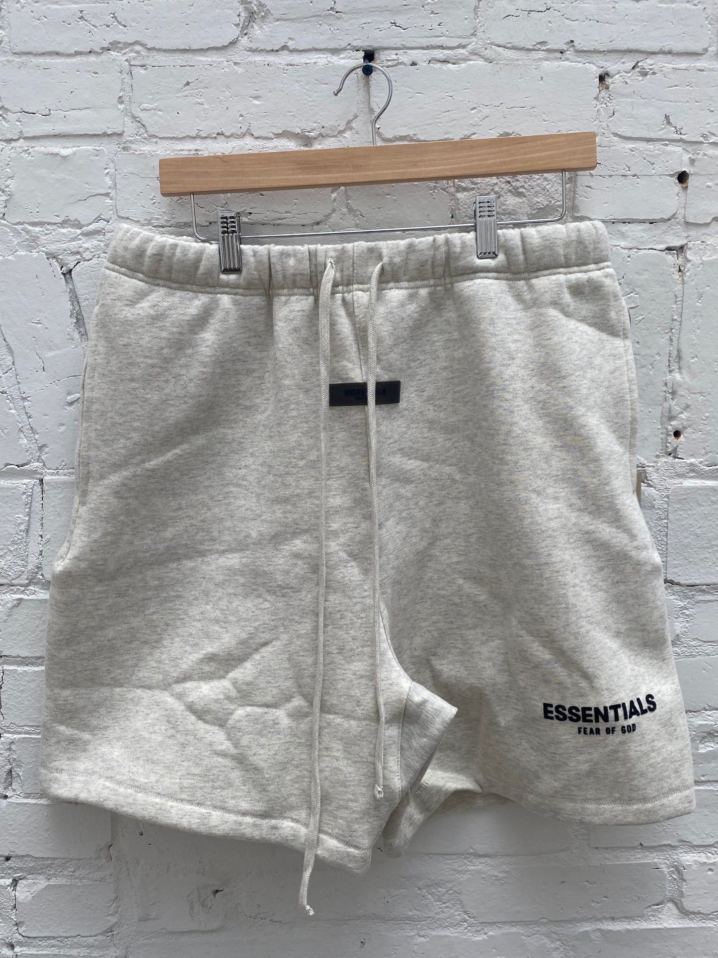 Essentials Light Oatmeal Shorts, L