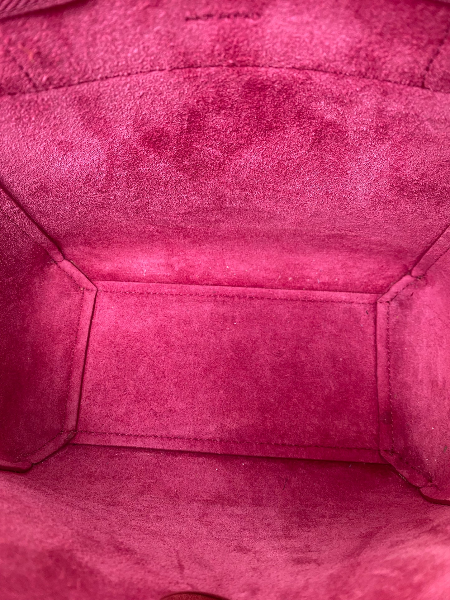 Celine Red Grained Calfskin Nano Crossbody Bag