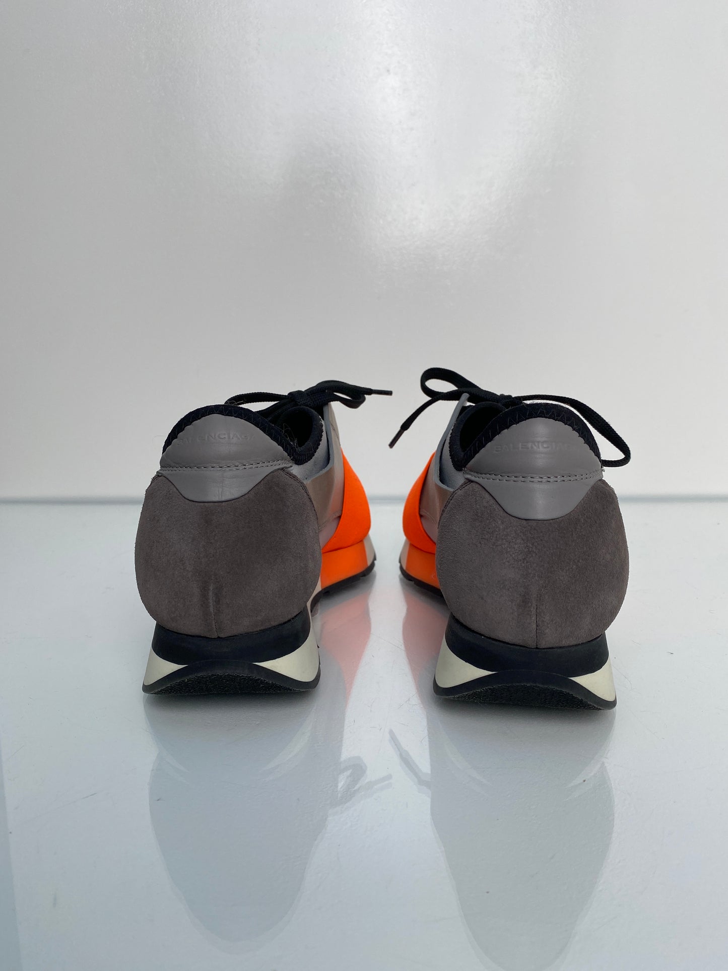 Balenciaga Grey & Orange Sneakers