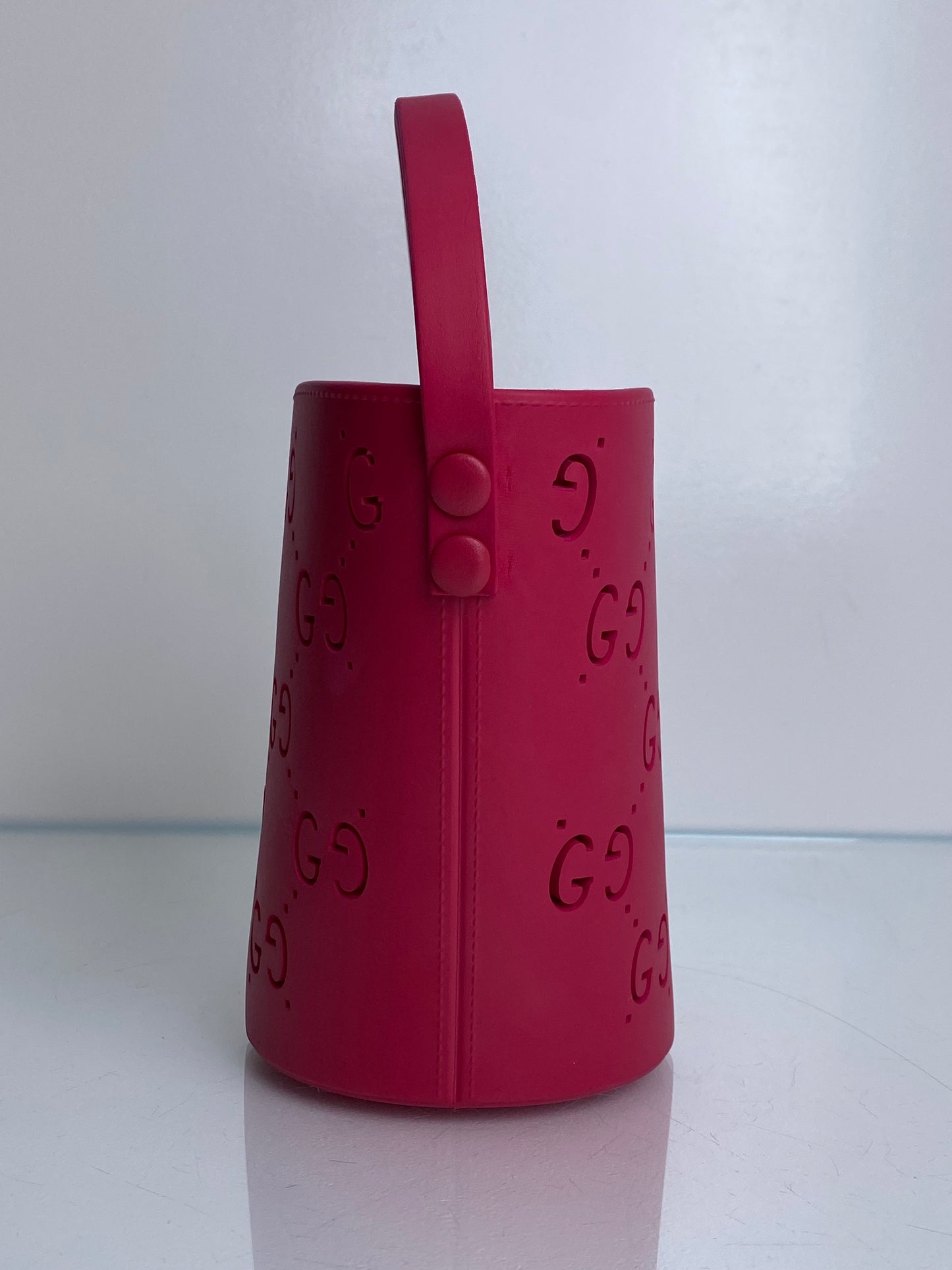 Gucci Pink Rubber Bucket Mini Bag