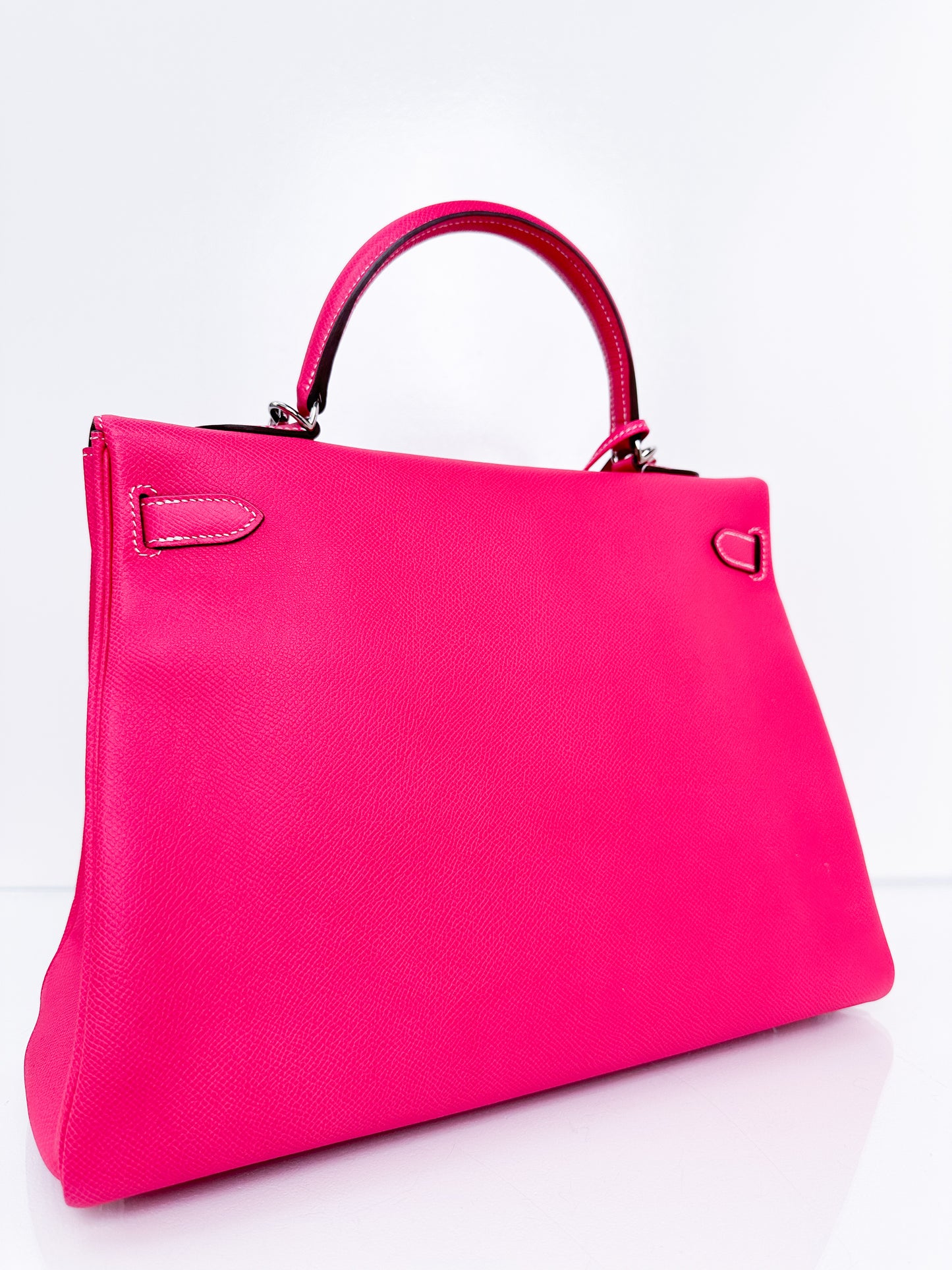 Hermes Kelly 35 Rose Tyrien/Tosca Candy Collection Epsom PHW #O