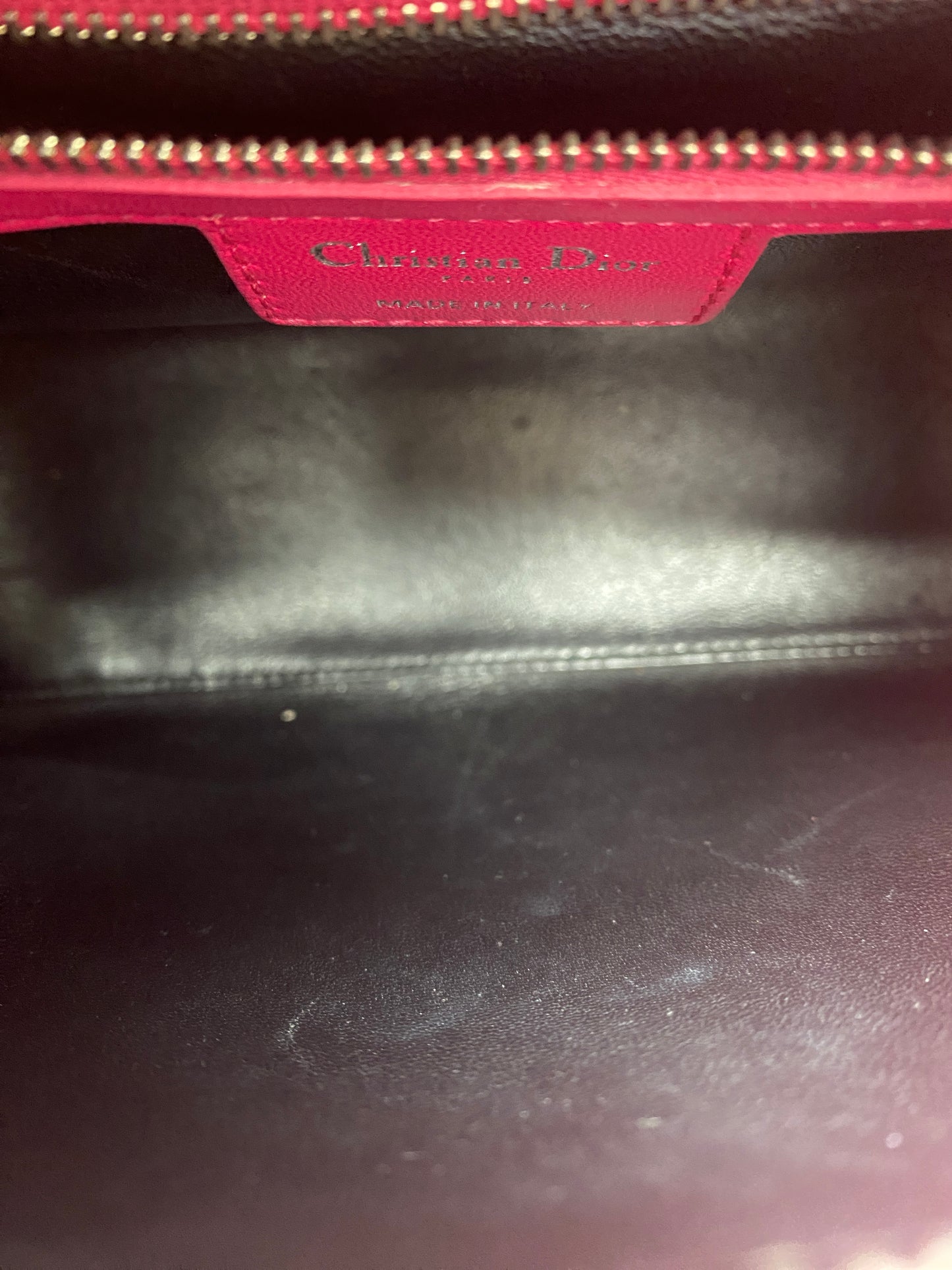 Christian Dior Lady Dior Pink/Black Medium