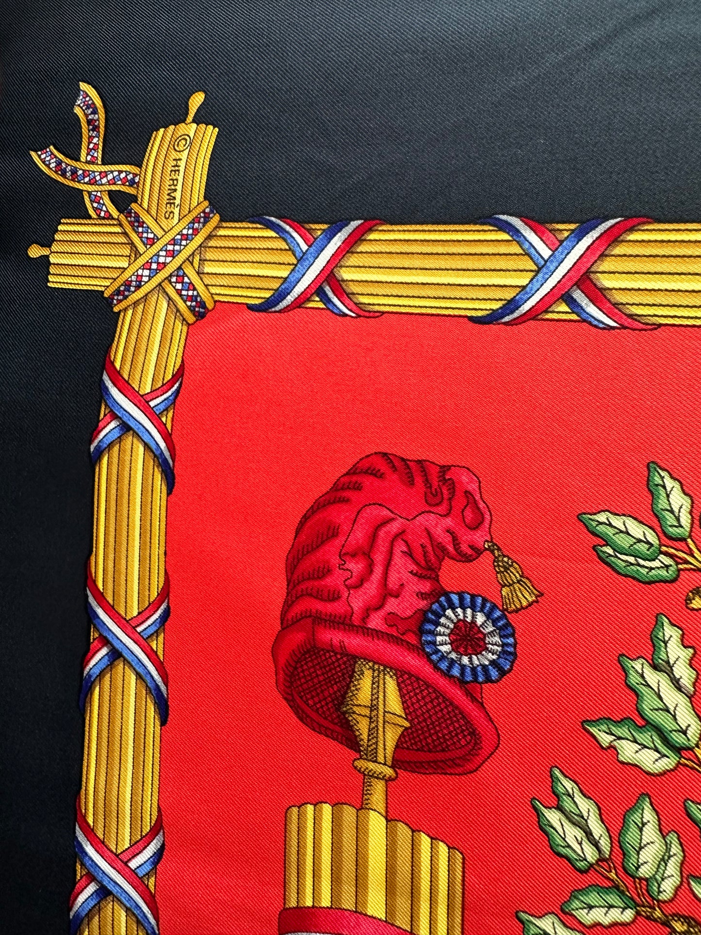 Hermes Republique Francaise Liberte Egalite Fraternite 1789 Silk Scarf