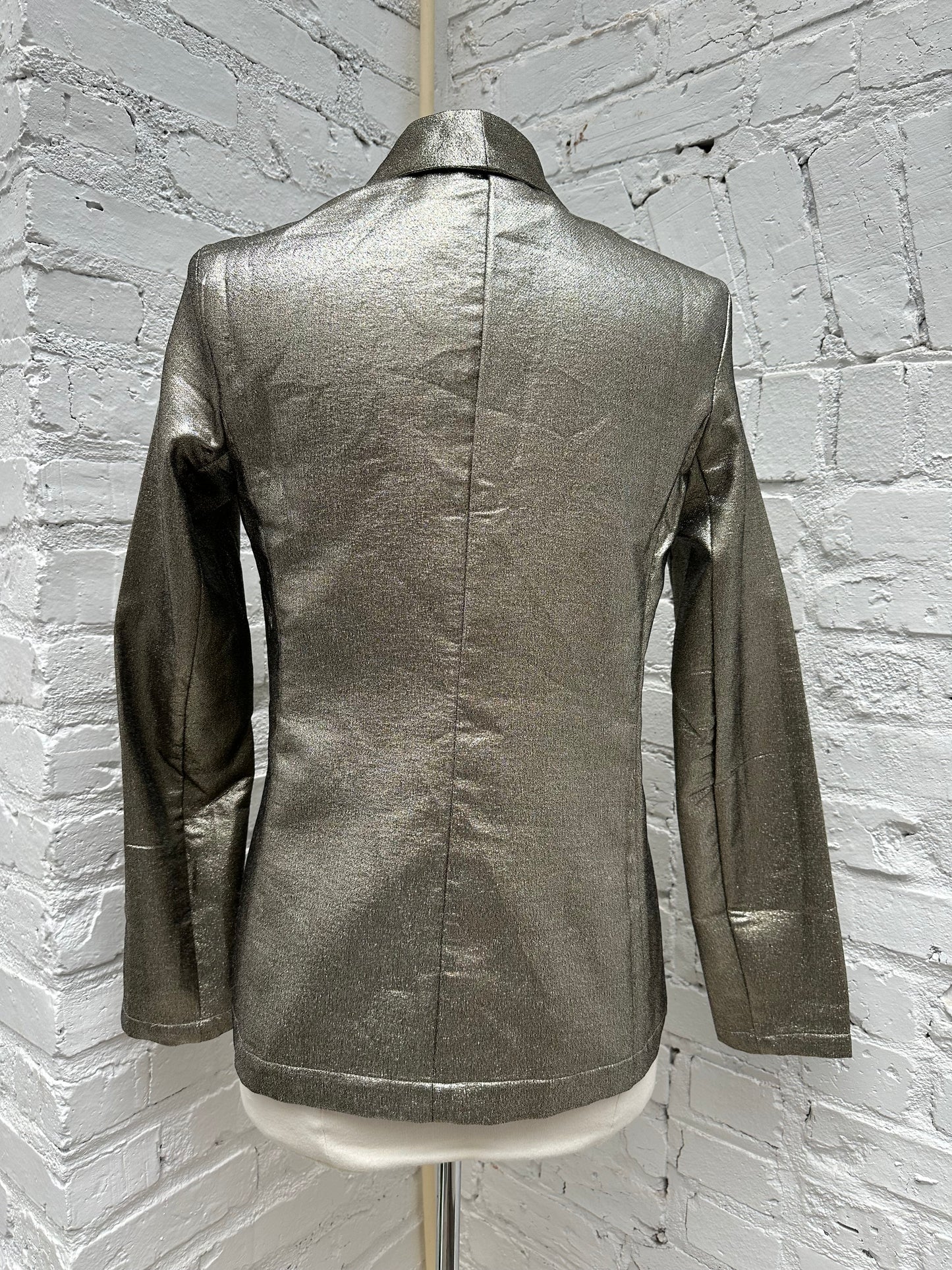 Show Me Your Mumu Bronze Metallic Blazer, S