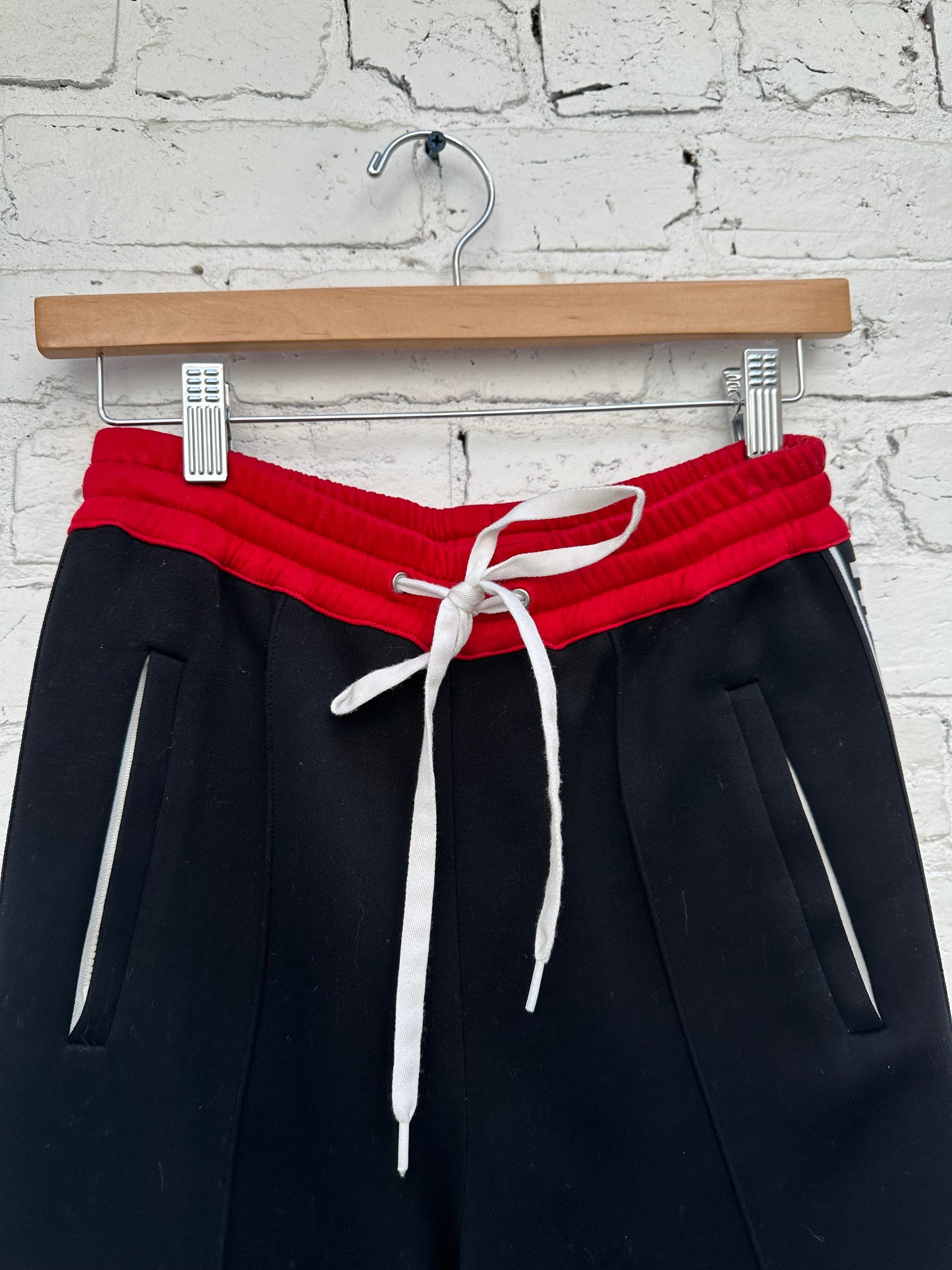Miu Miu Black Sweatpants Red Trim