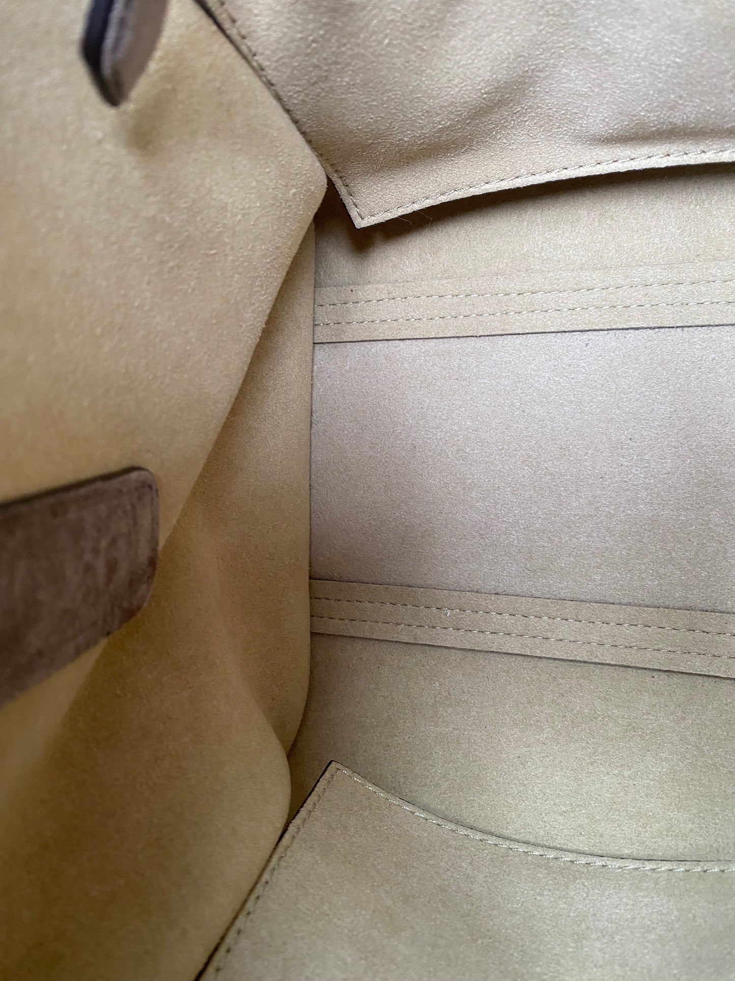 Max Mara Grey Taupe Suede Bag