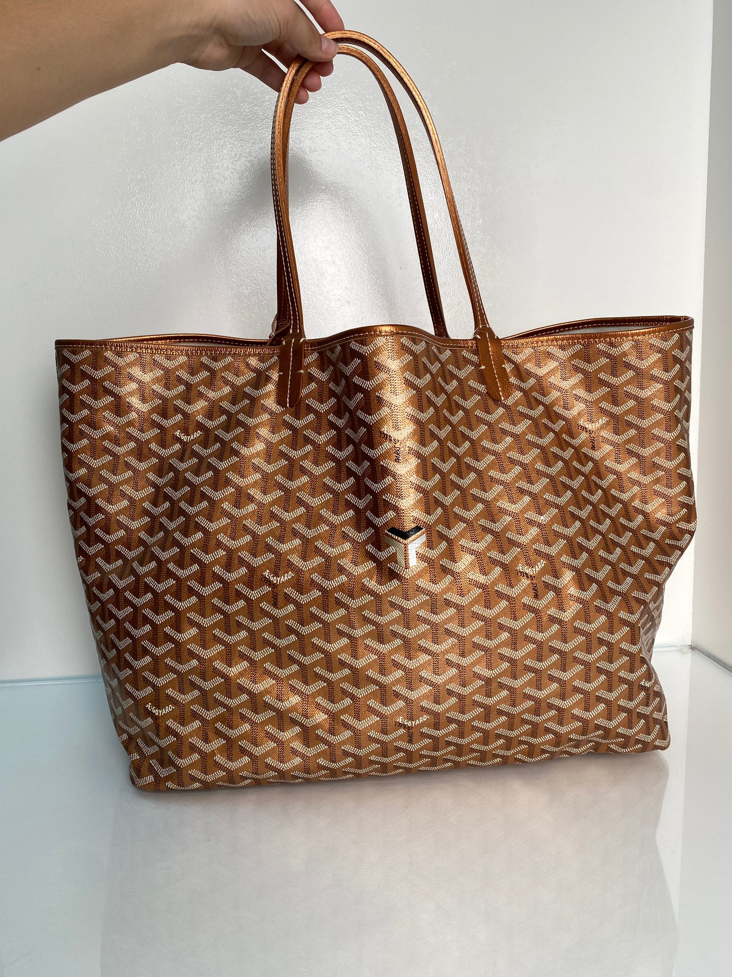 Goyard Precious Metals Rose Gold St. Louis GM Tote Bag