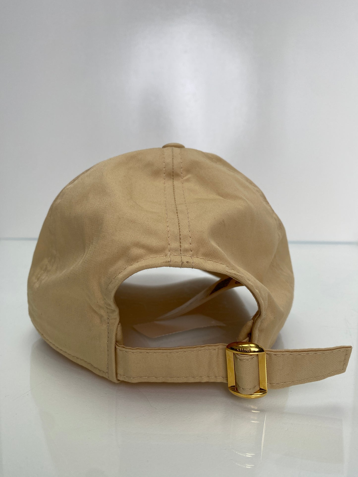 Celine Cream Baseball Hat, L