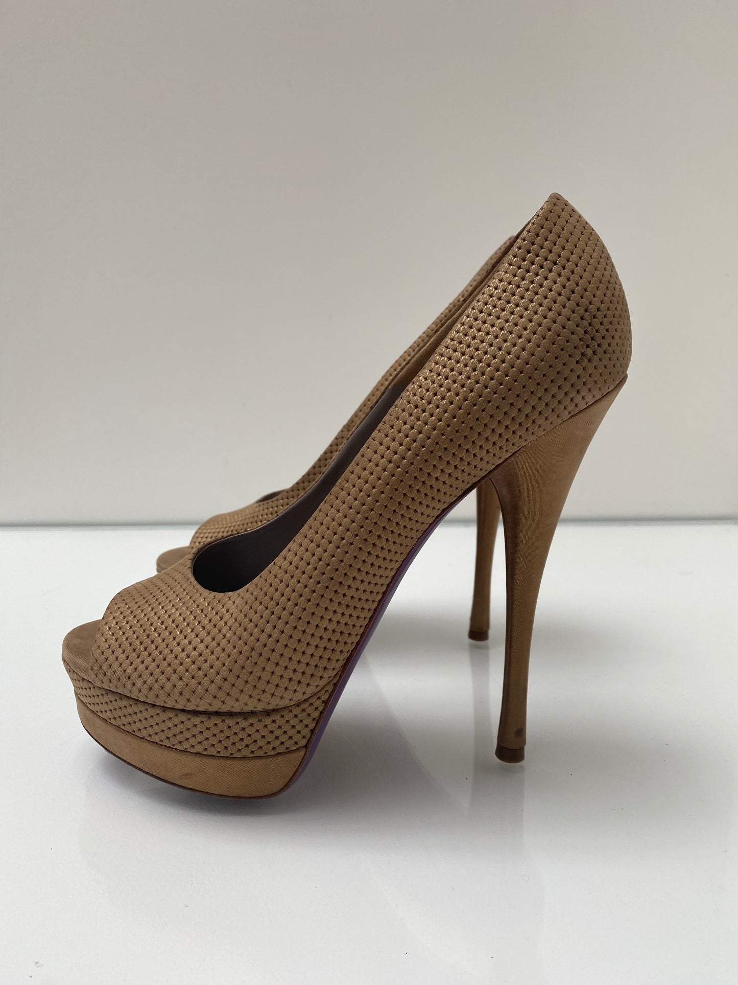 Versace Bronze Heels, 38