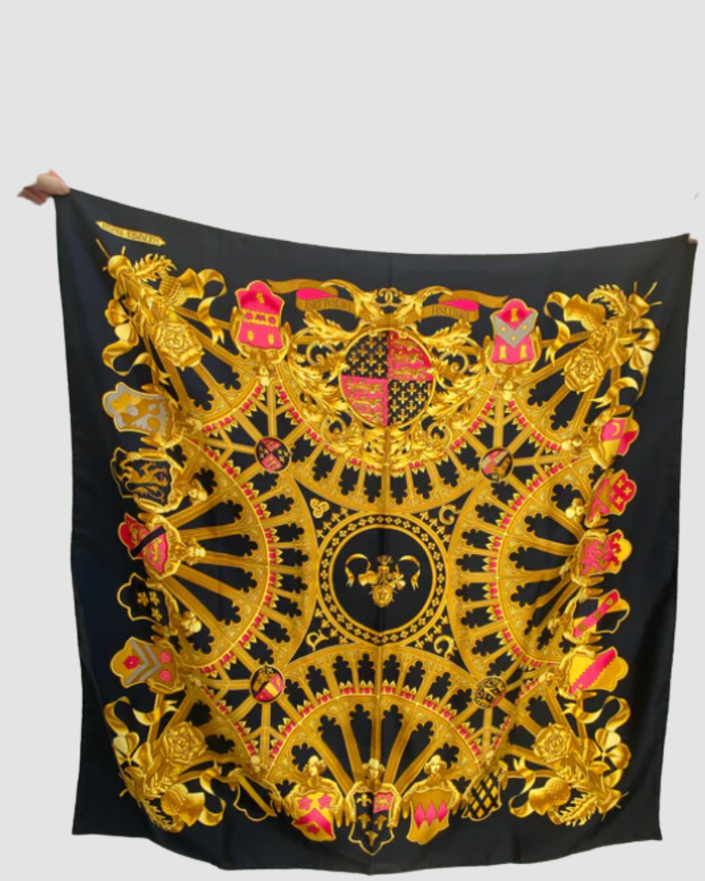 Hermes Red and Yellow Scarf