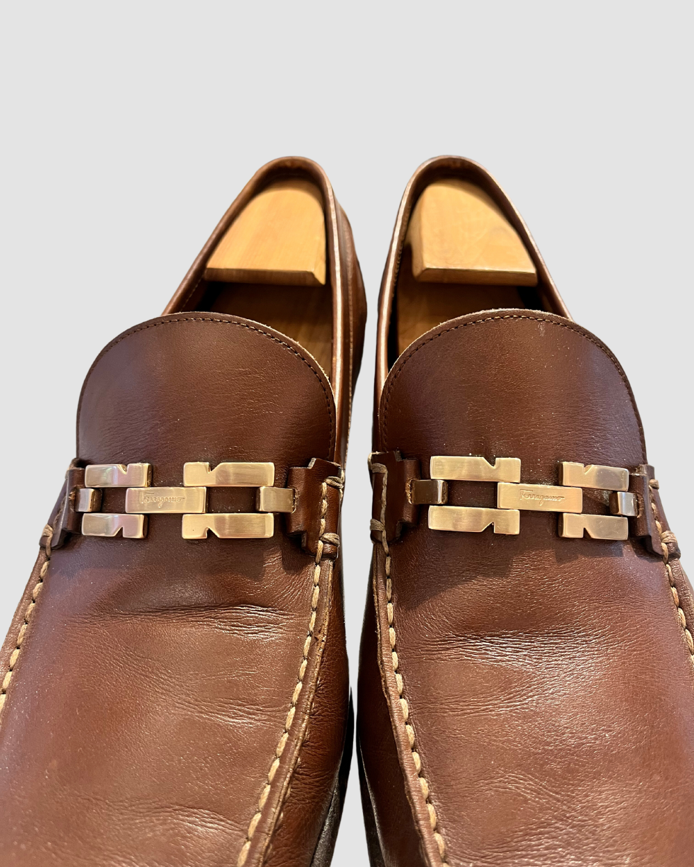 Ferragamo Brown Leather Loafers