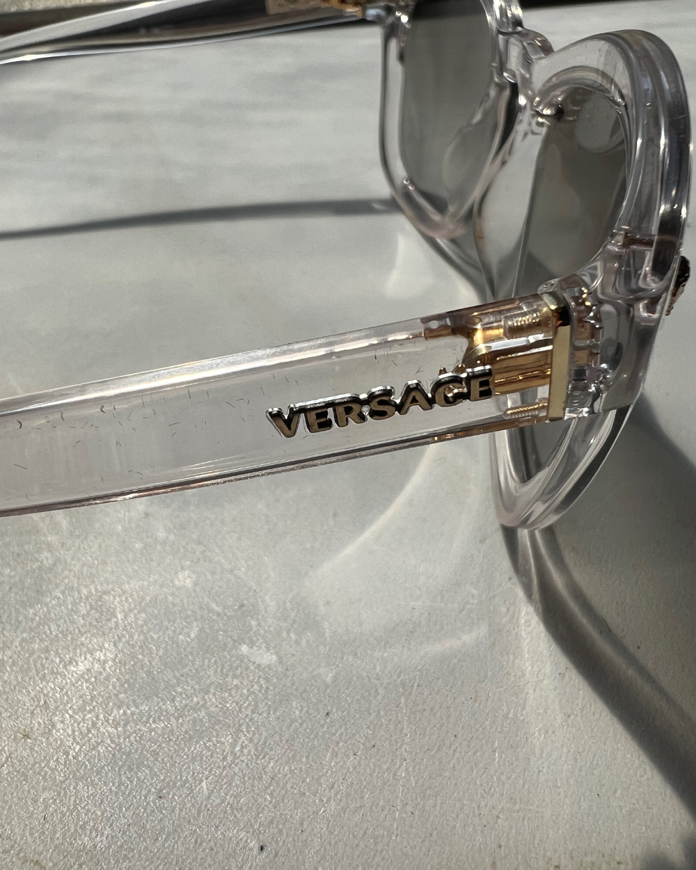 Versace Clear Mirrored Lense Sunglasses