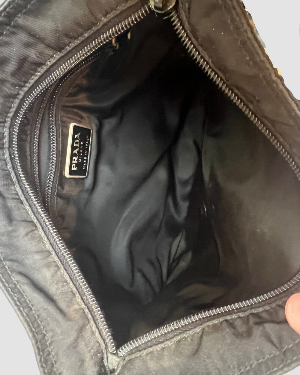 Prada Black Nylon Messenger Bag